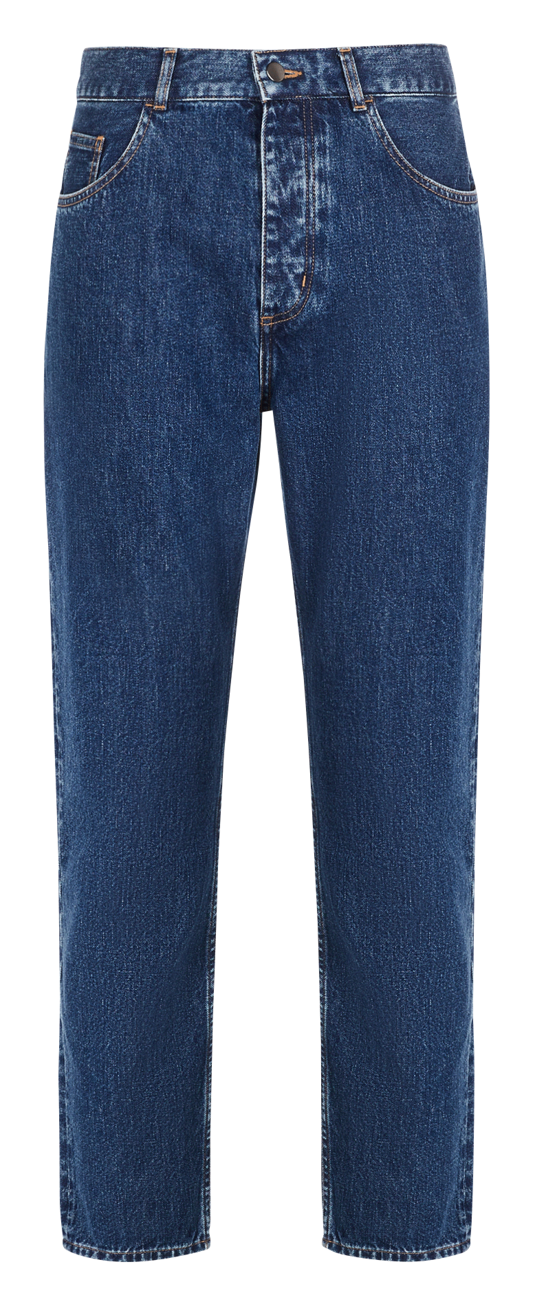 Straight slim-fit stretch cotton pants SAISON 1865 Blue