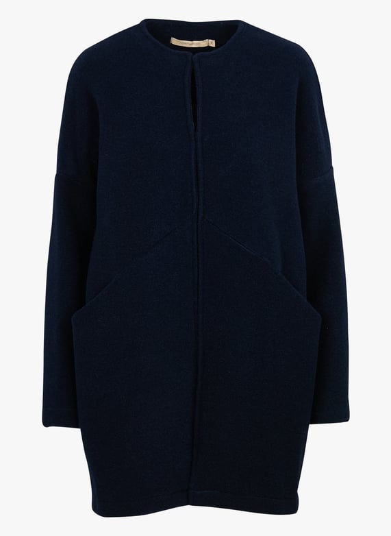 Manteau col rond Marine La fee maraboutee Femme Place des