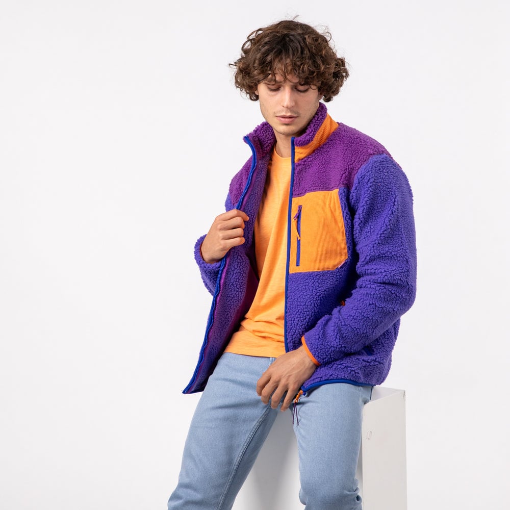 Sherpa zip-up jacket BILLYBELT Purple