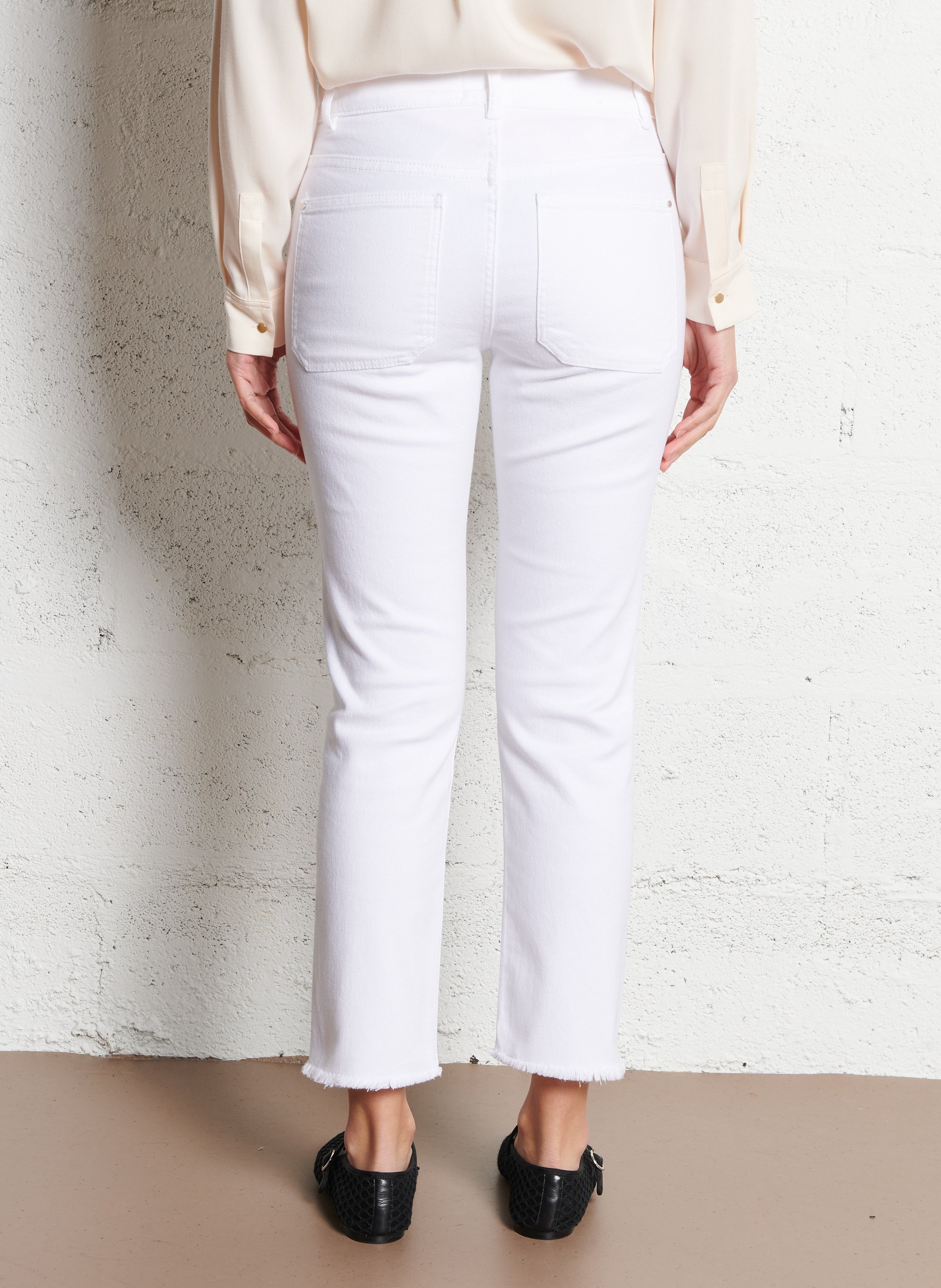 Rechte 7/8-jeans met 5 zakken MAISON 123 Wit