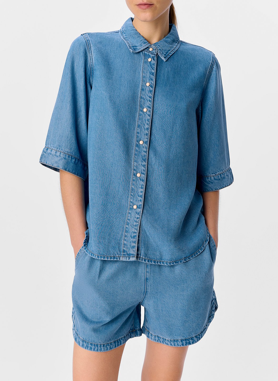 Oversize Collar Strap Blouse main image 0