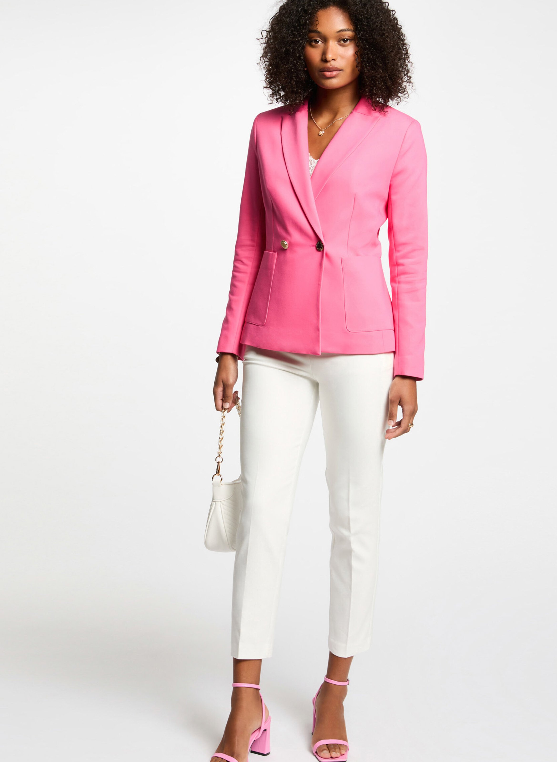 Pantacourt en coton mélangé MORGAN Blanc