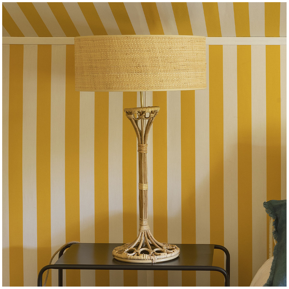 Rattan lamp base BLANC D'IVOIRE Beige