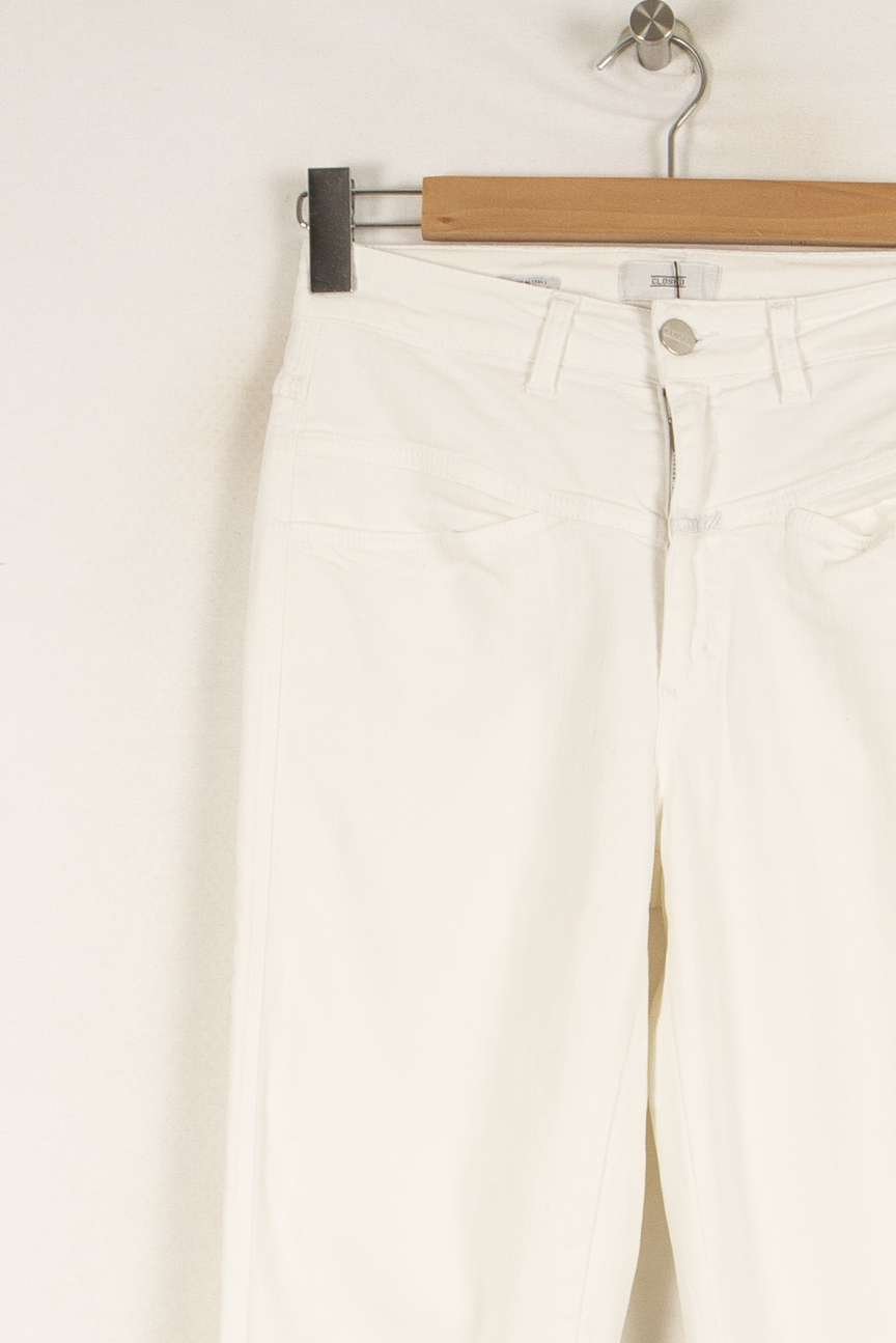 Cropped slim jeans with studs CLOSED - Seconde Main White