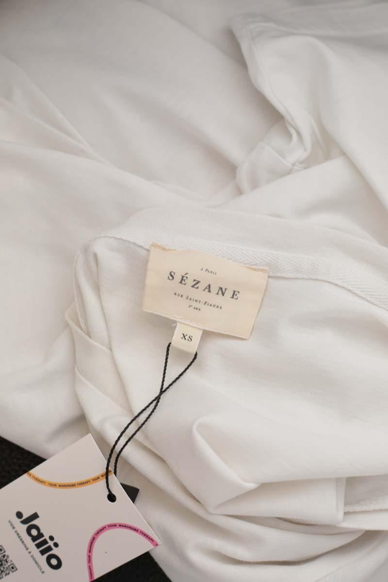 Cotton T-shirt SEZANE - Seconde main White