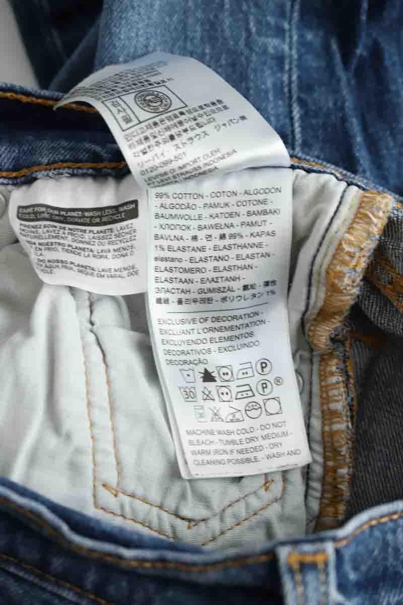 Cotton skinny jeans LEVI'S - Seconde main Blue