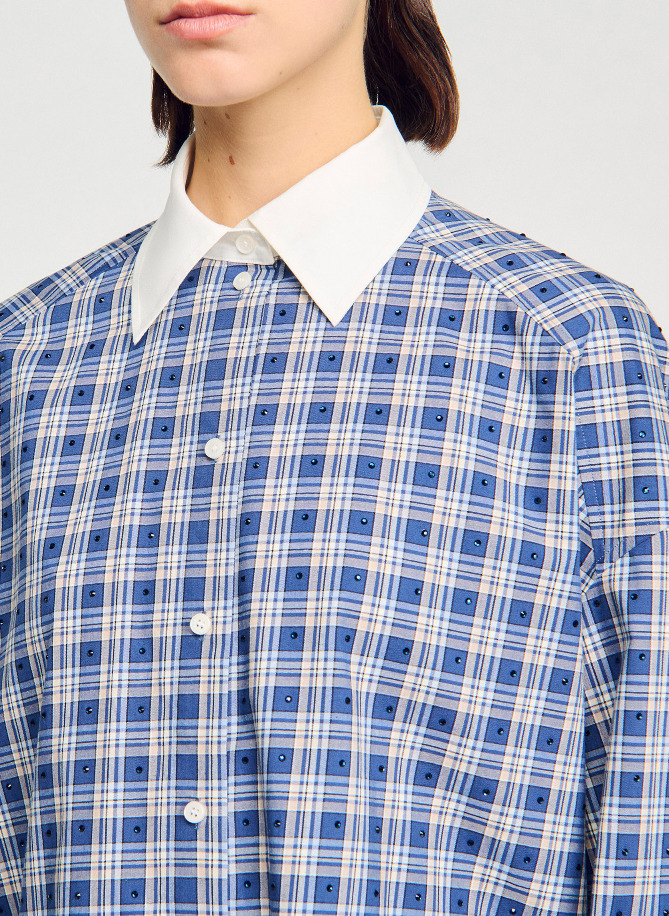 Blouse met klassieke kraag SANDRO Blauw