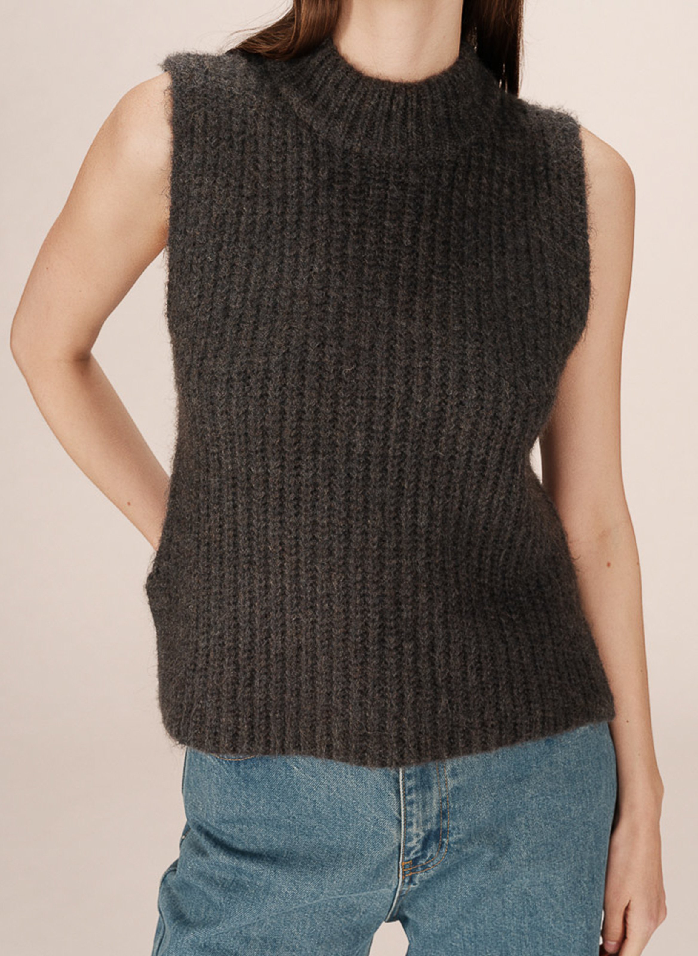 Elena high-neck sweater GRACE ET MILA Grey