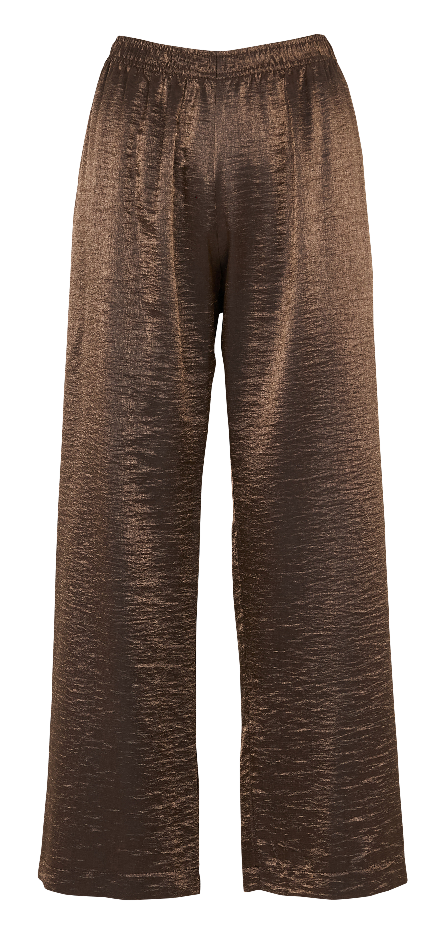 Wide metallic elastic trousers IMPERIAL Brown