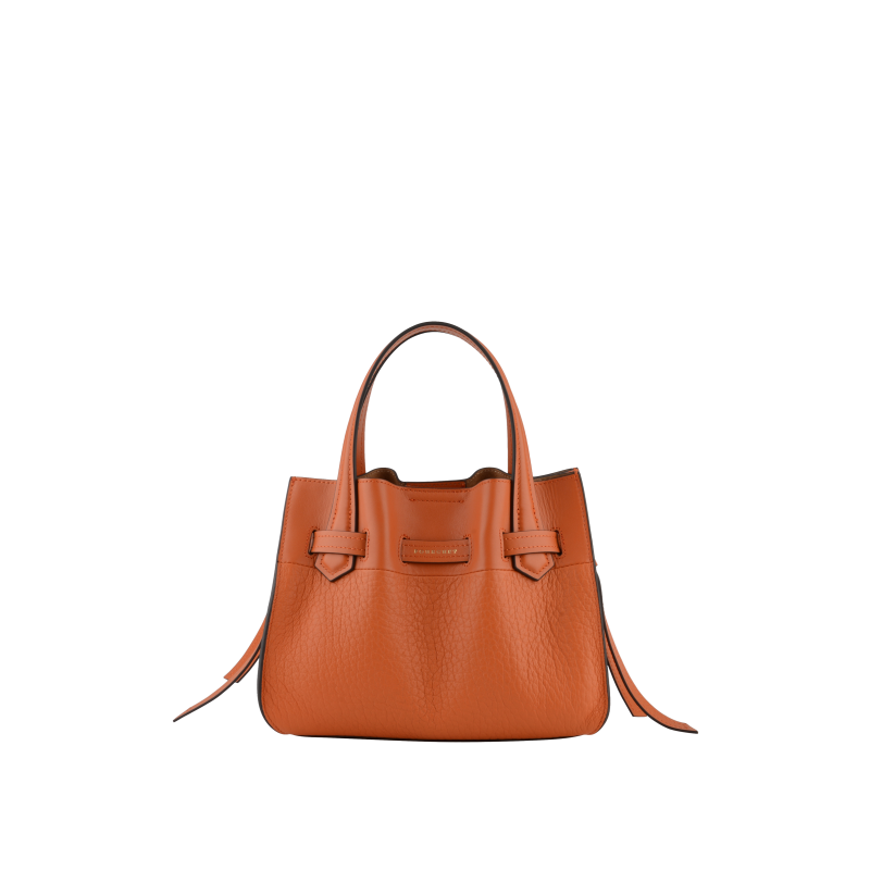 Handbag - cowhide leather POURCHET Orange