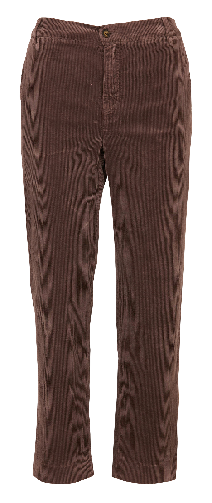 Pantalon droit en velours côtelé HOD PARIS Marron