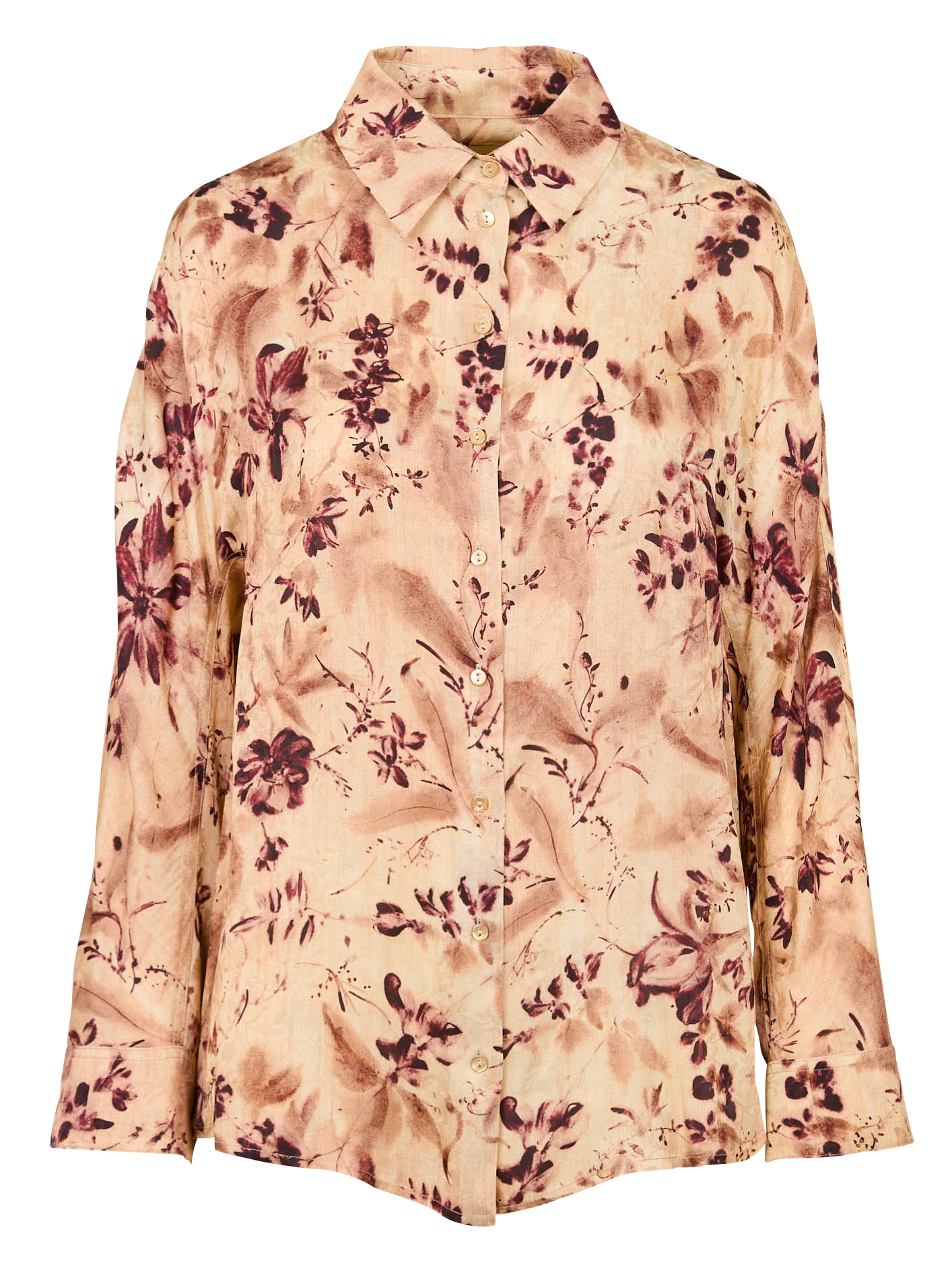 Chemise ample fluide à motifs MOMONI Rouge