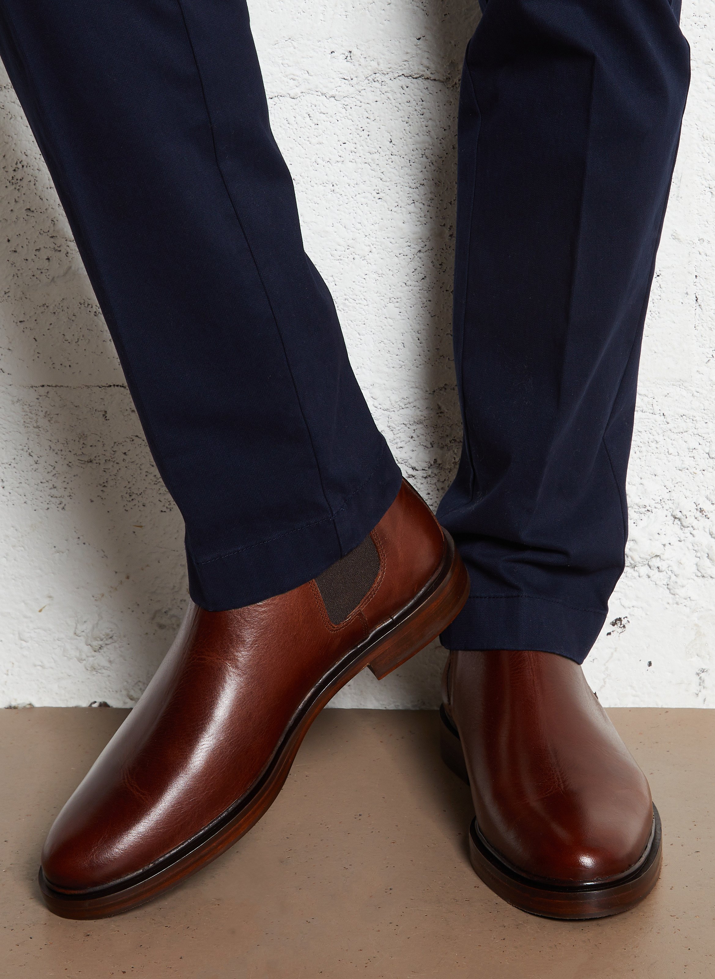 Boots en cuir lisse  BOBBIES Marron