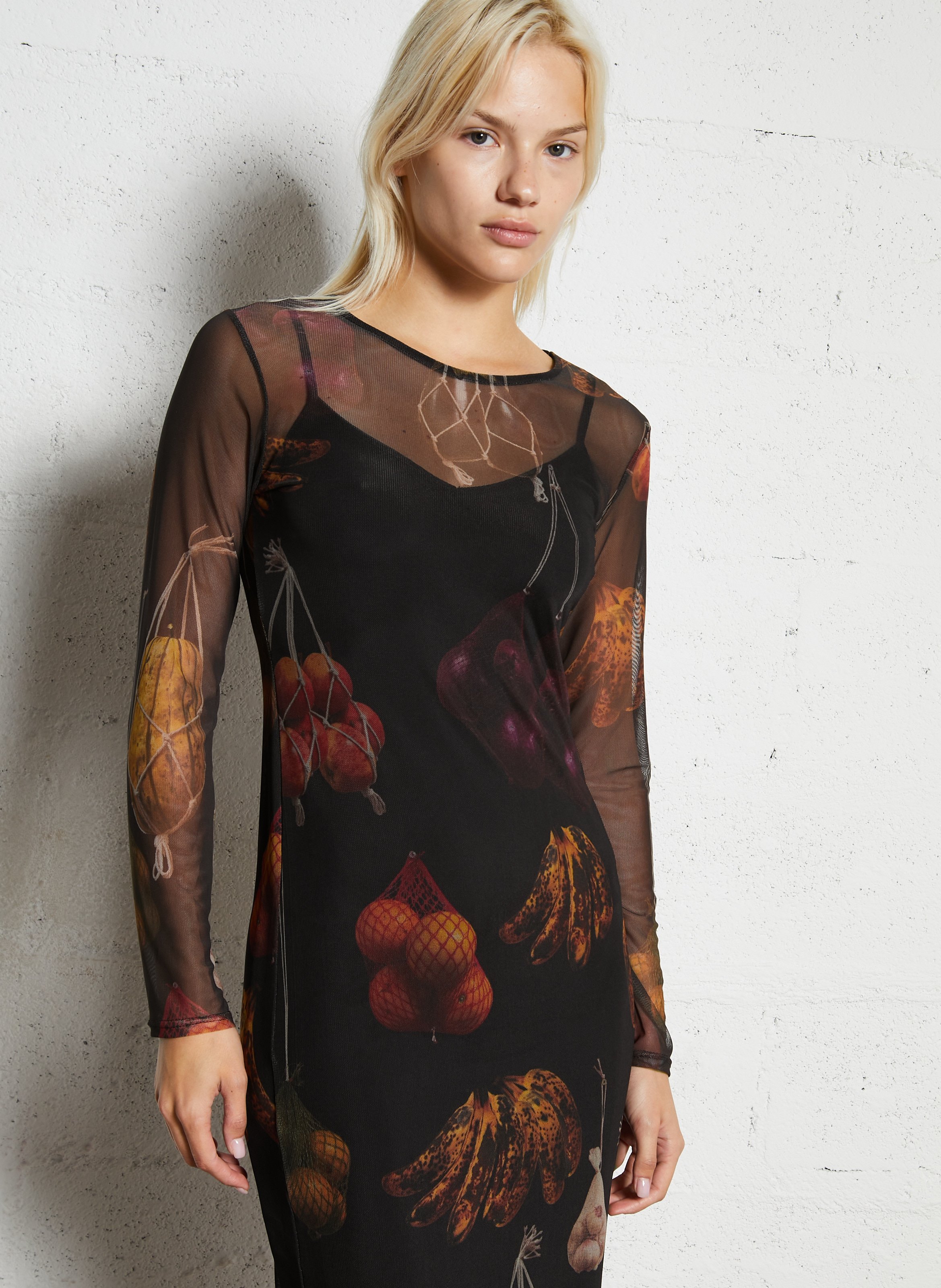 Robe longue imprimé col rond NEVER FULLY DRESSED Noir