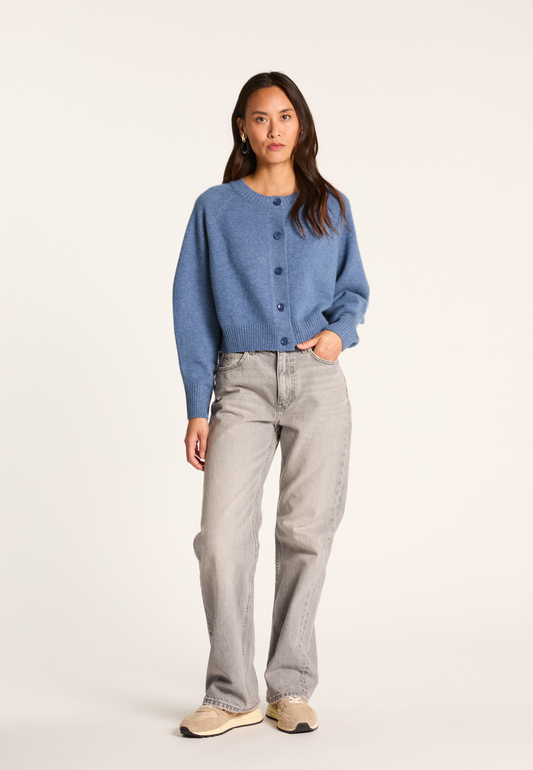 Cashmere cardigan MAISON MONTAGUT Blue