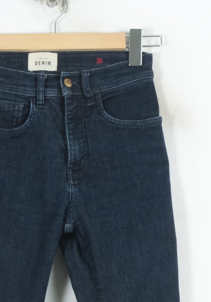 Cropped slim jeans with studs SEZANE - Seconde main Blue