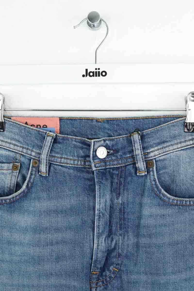 Straight cotton-blend pants ACNE STUDIOS - Seconde Main Blue