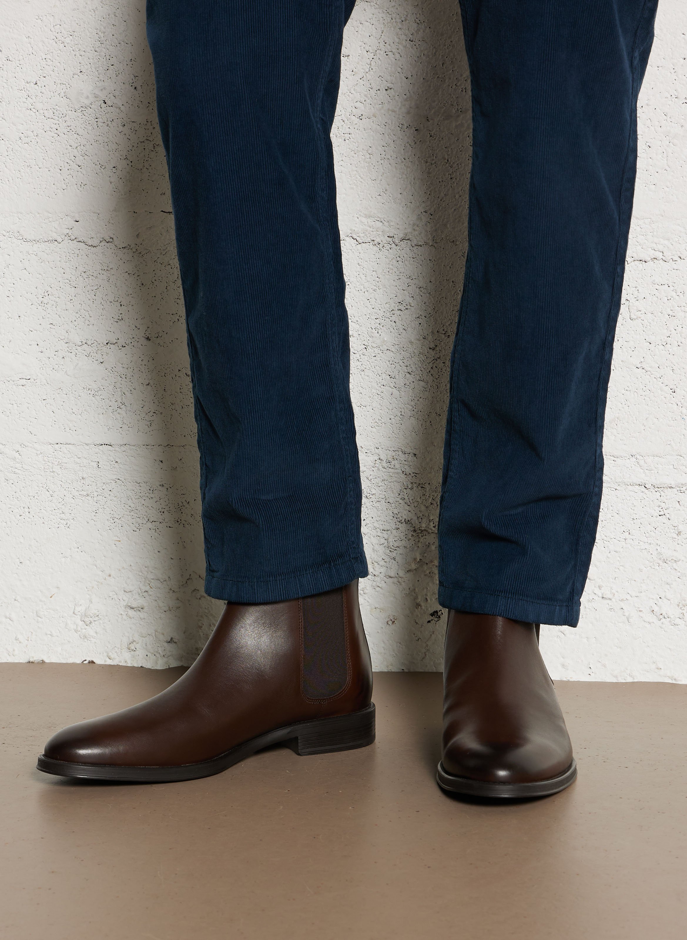 Mixed leather mid-calf boots PAUL SMITH Brown