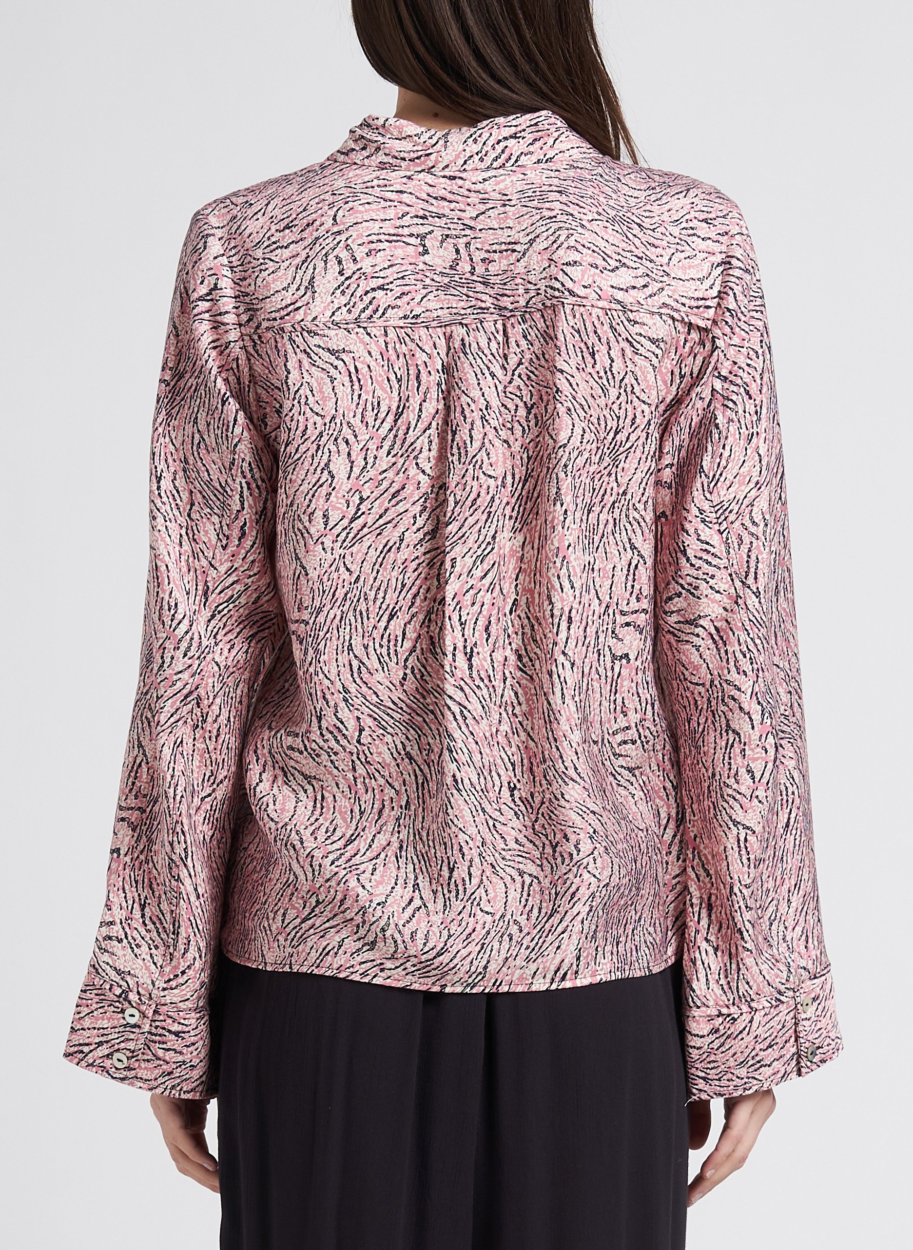 Chemise ample col classique à imprimé  VILA Beige