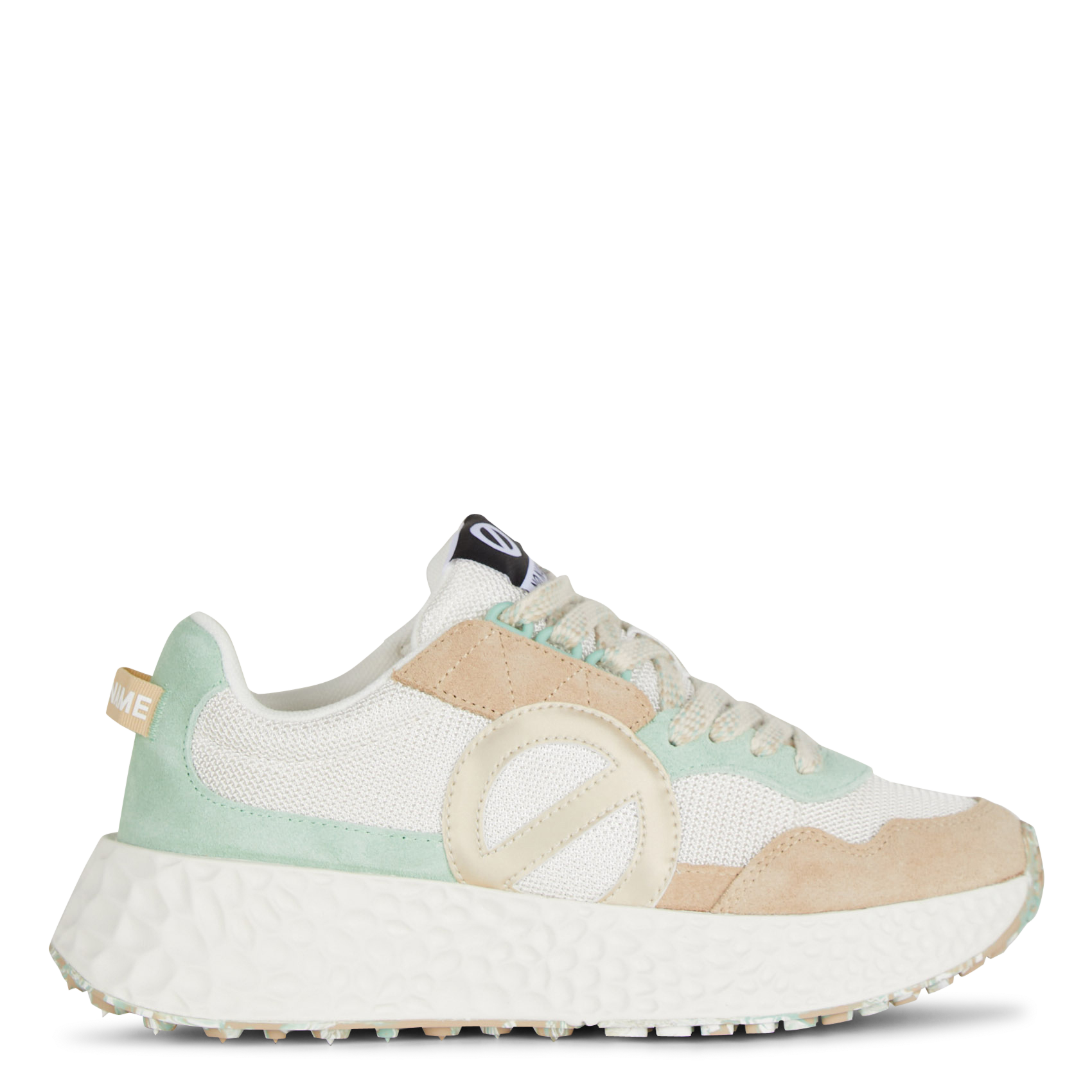 Low-top sneakers in mixed leather NO NAME Multicolored