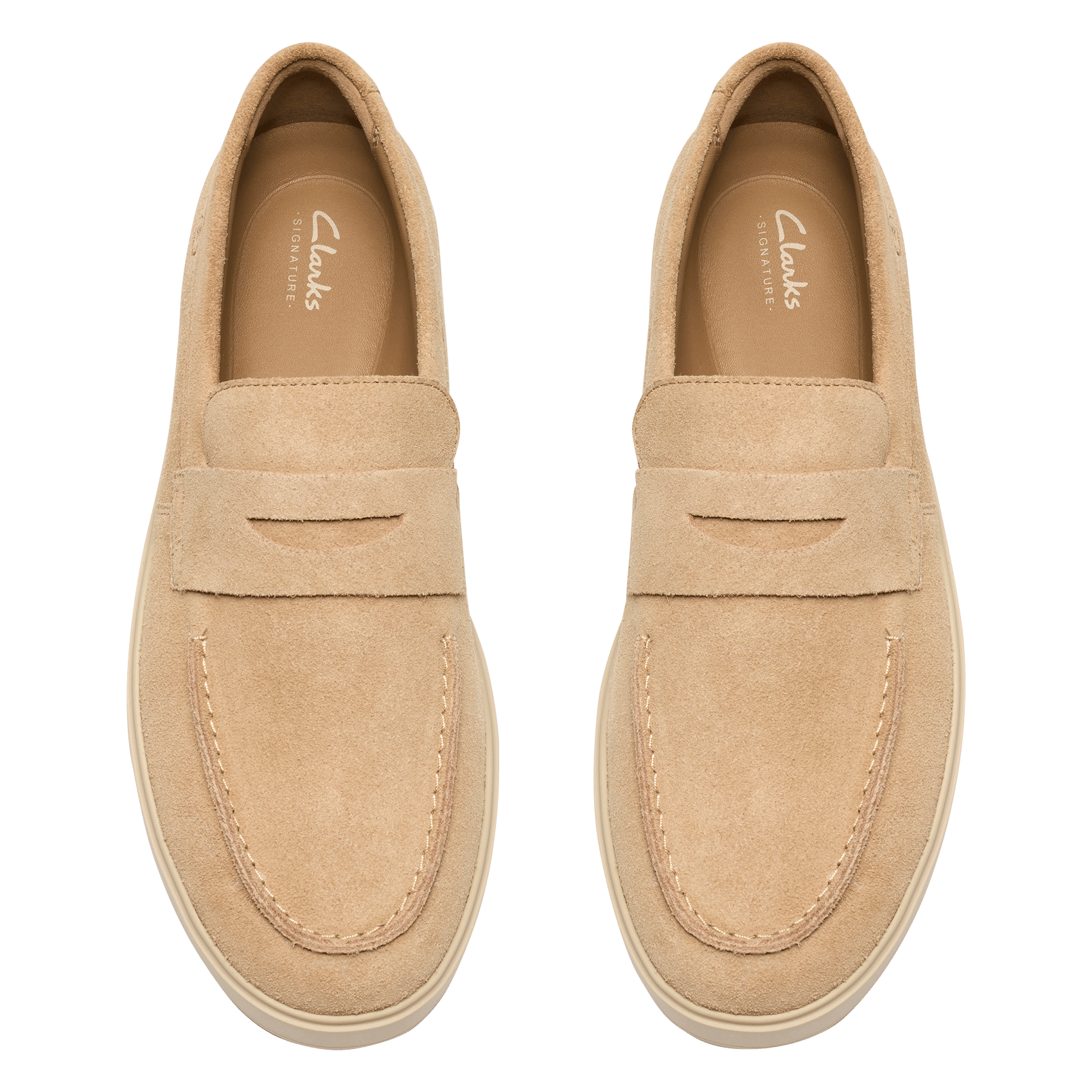 Leren loafers CLARKS Bruin