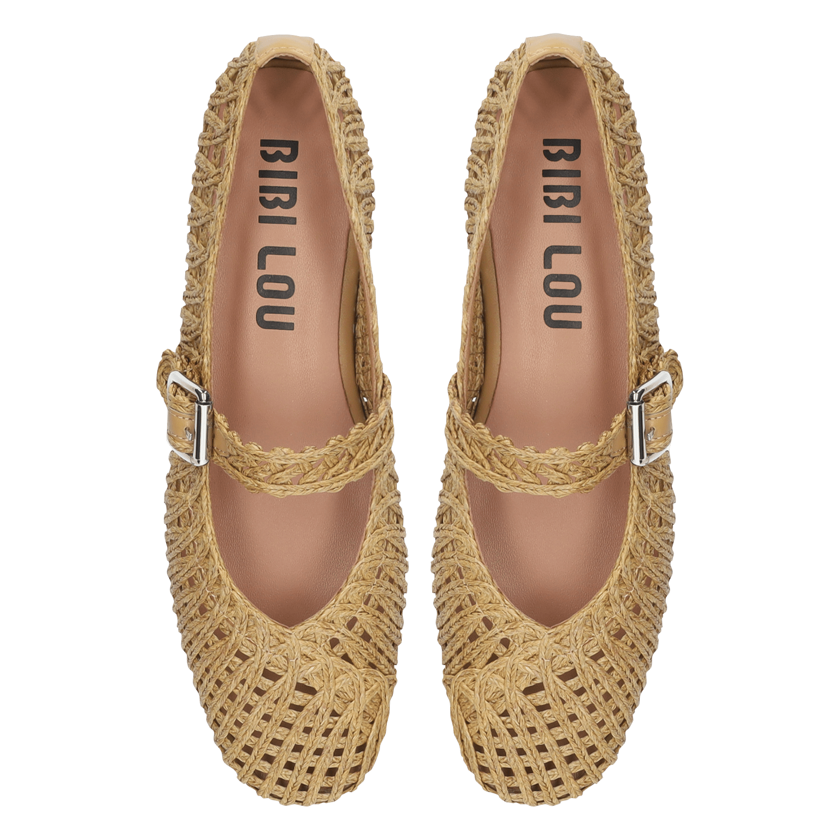 Raffia ballet flats BIBI LOU Beige