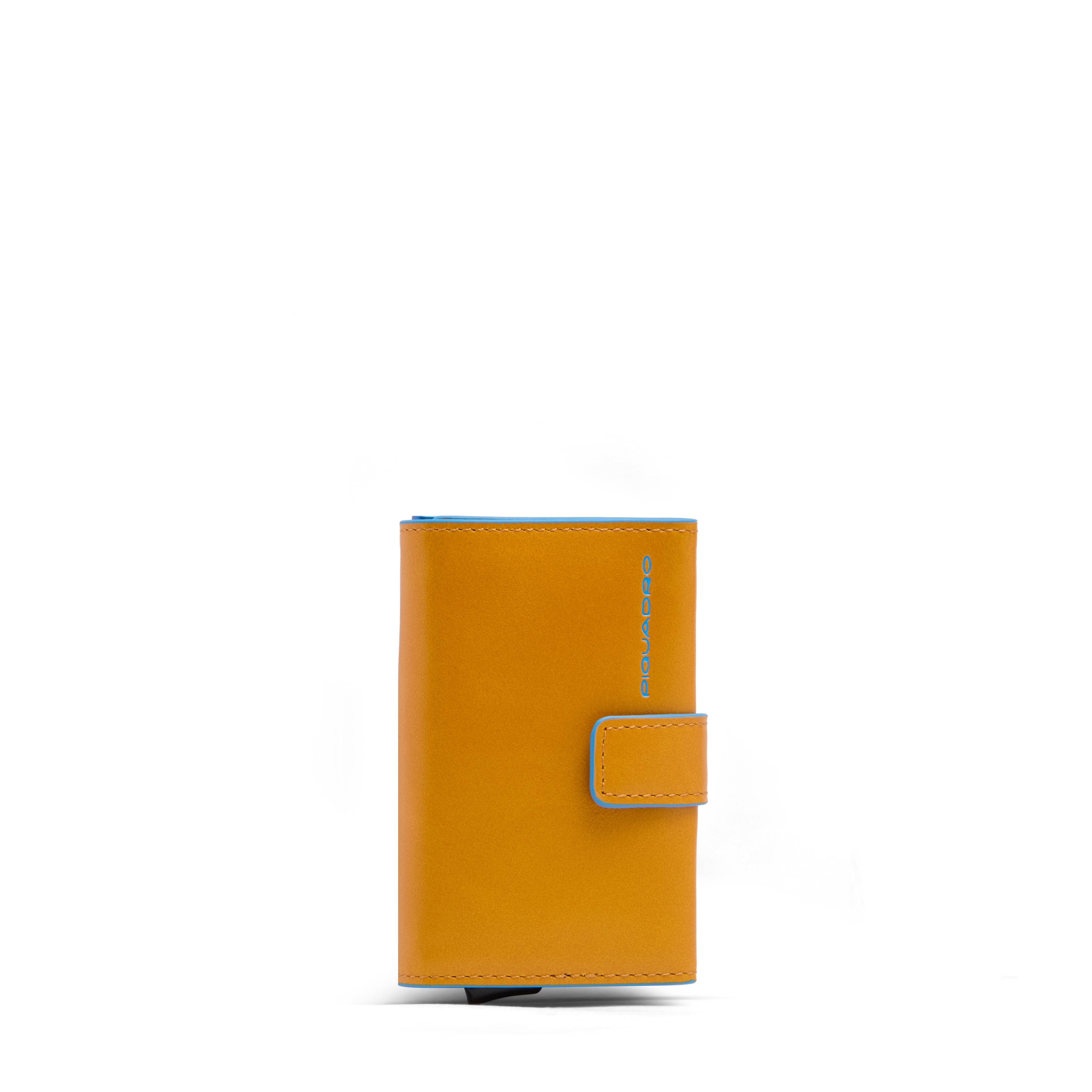 Automatic pop-up cardholder PIQUADRO Yellow