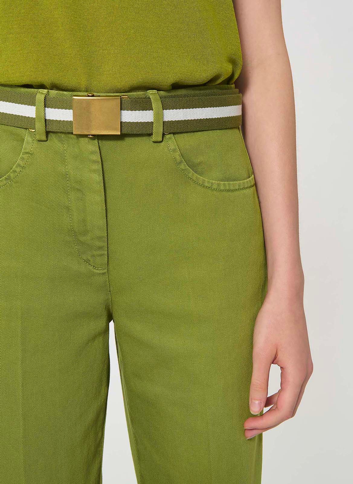 Ceinture grainée à rayures TARA JARMON Vert