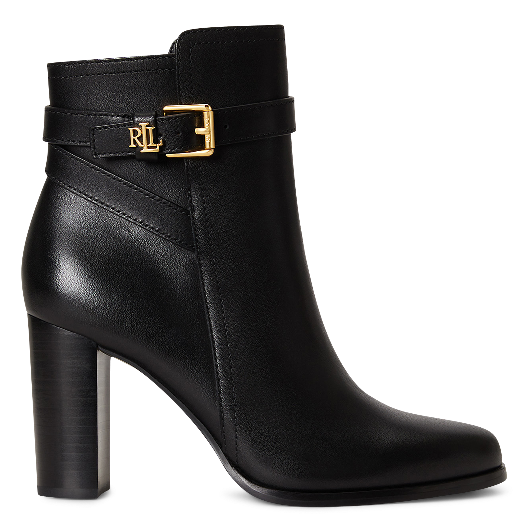 Bottines à talons hauts en cuir LAUREN RALPH LAUREN Noir