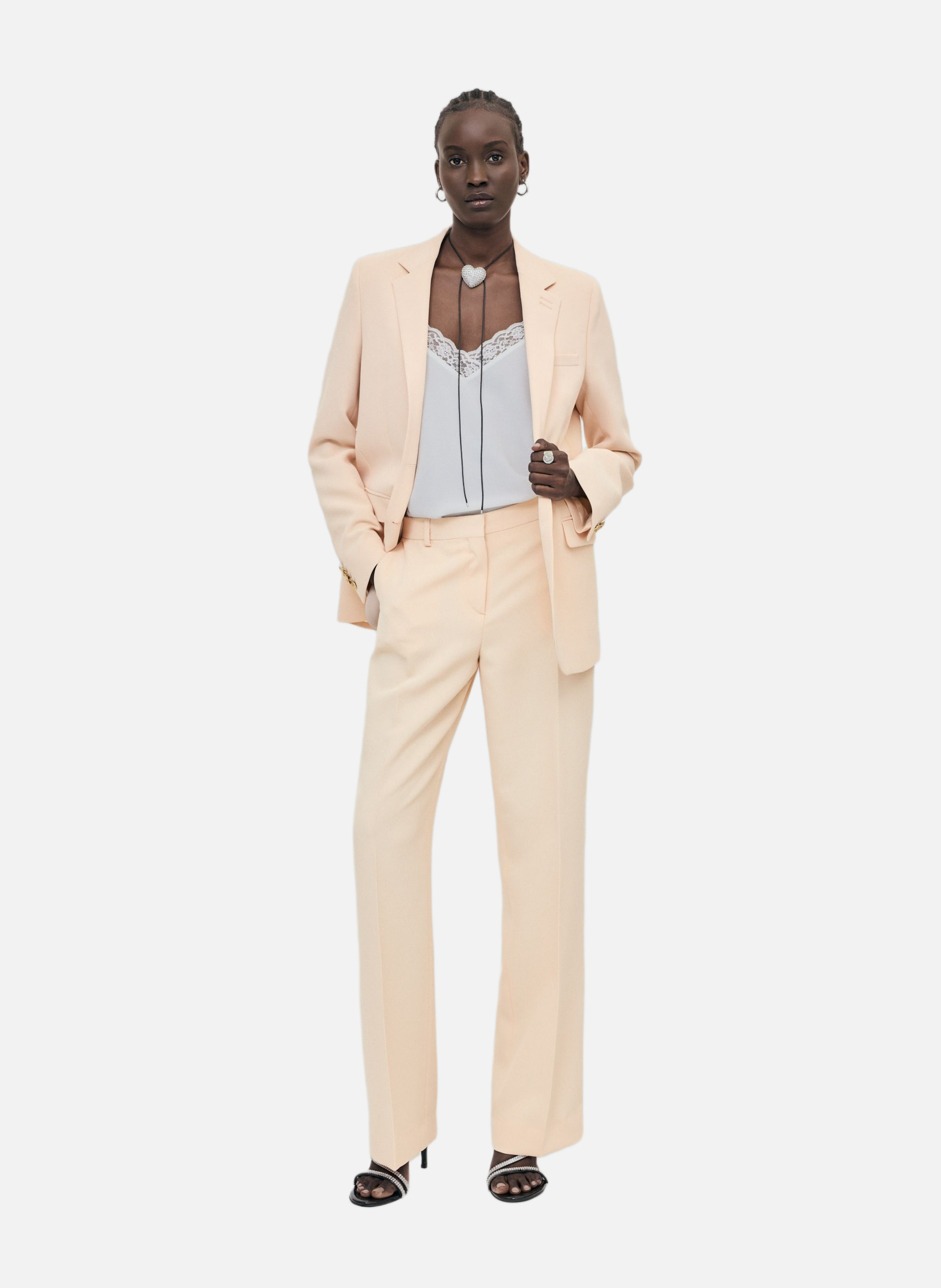 Straight suit trousers THE KOOPLES Orange