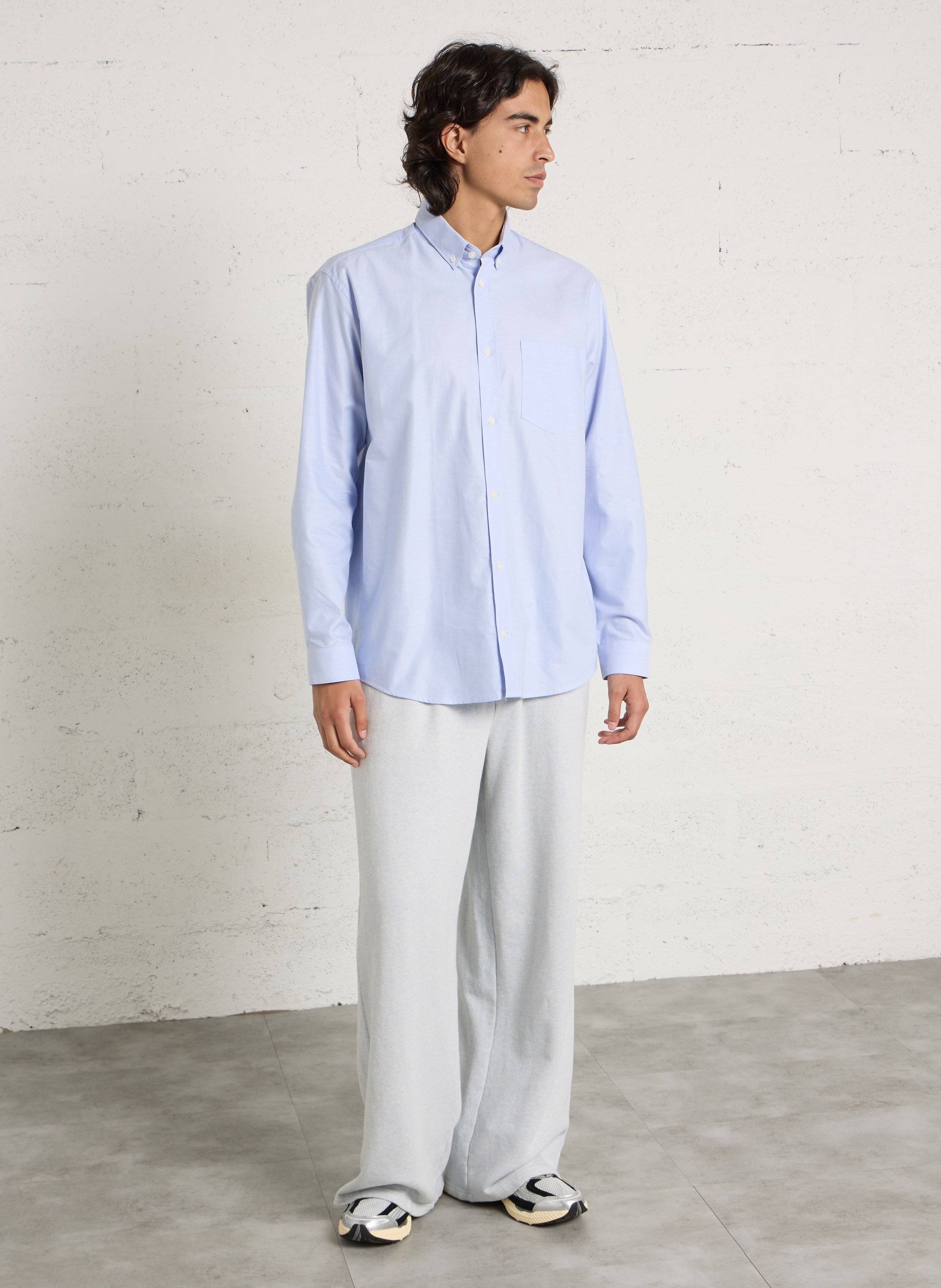 Hemd in hellblauer Baumwolle AU PRINTEMPS PARIS Blau