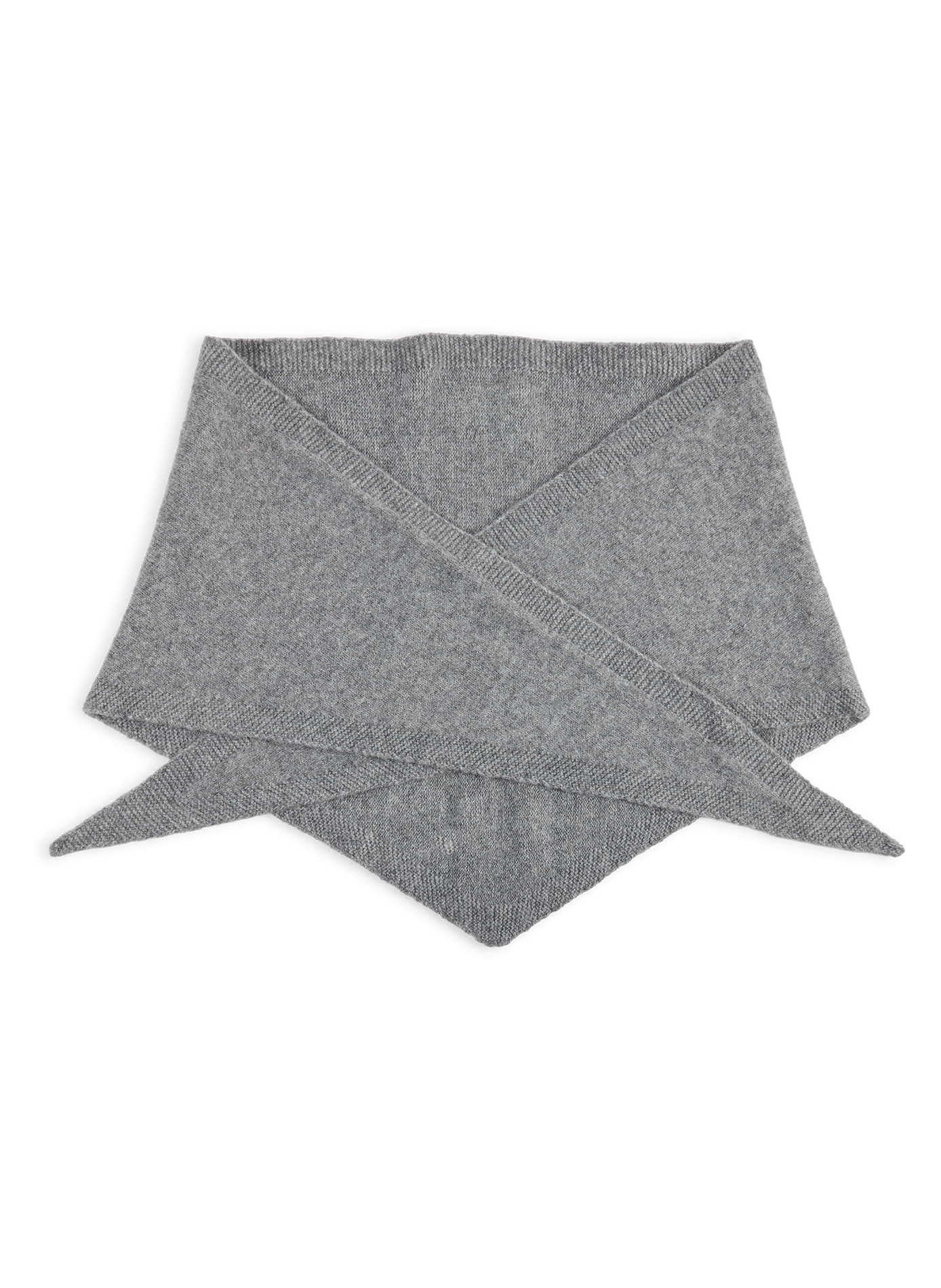 Ribbed Triangle Scarf SAISON 1865 Grey