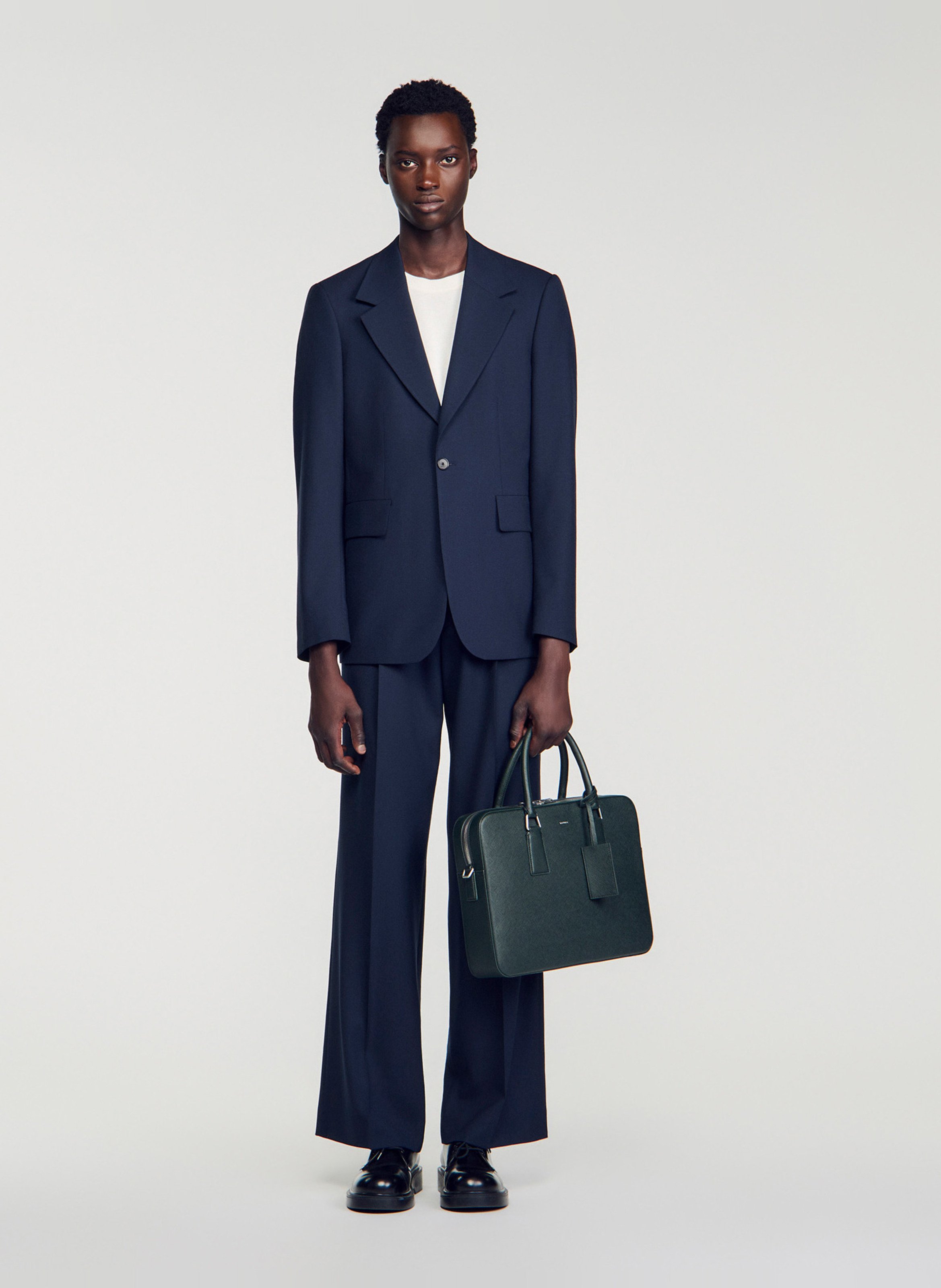 Hard laptop bag SANDRO Green