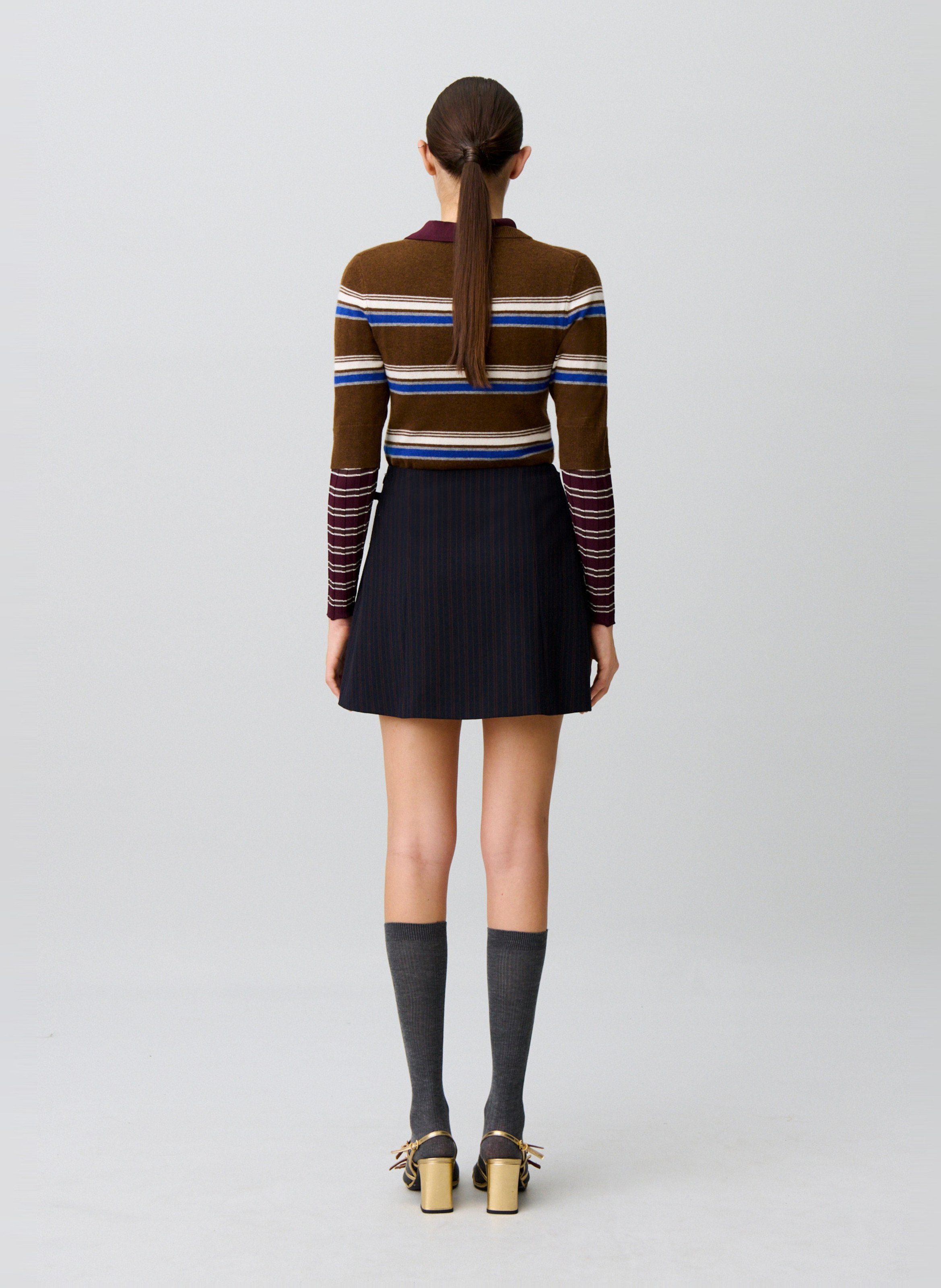Jupe courte à rayures CLAUDIE PIERLOT Multicolore