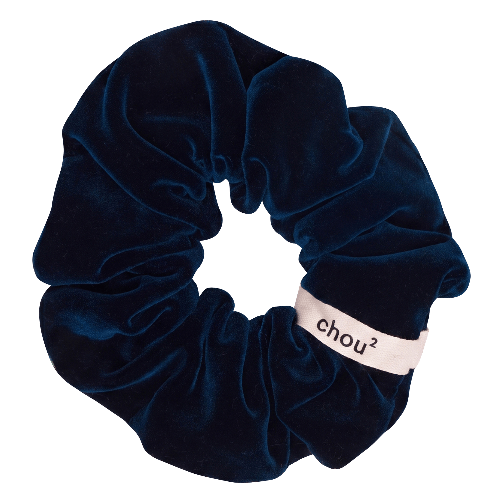 Velvet-look scrunchie CHOU AU CARRE Blue