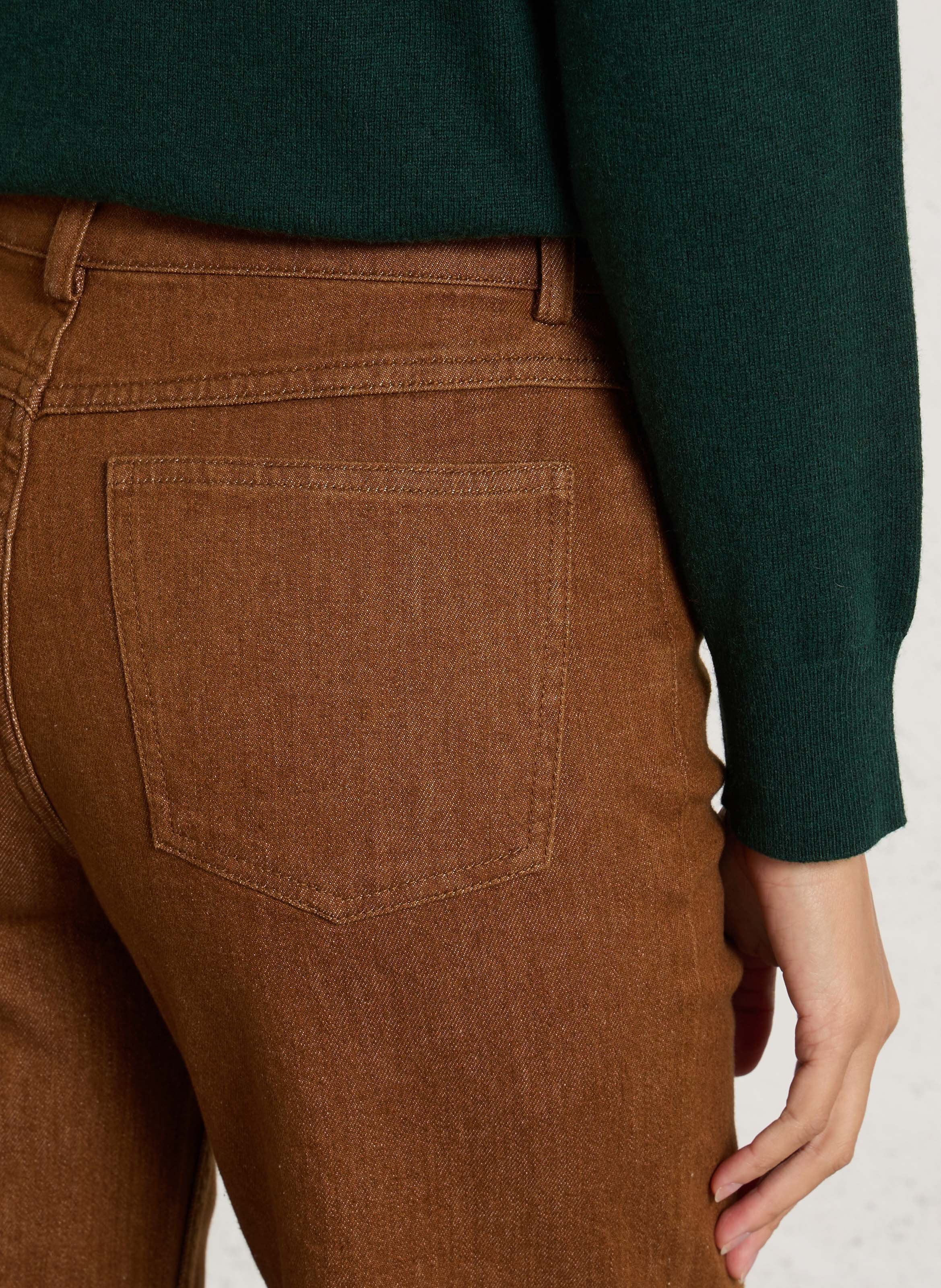 Jean droit en coton mélangé NICE THINGS Marron