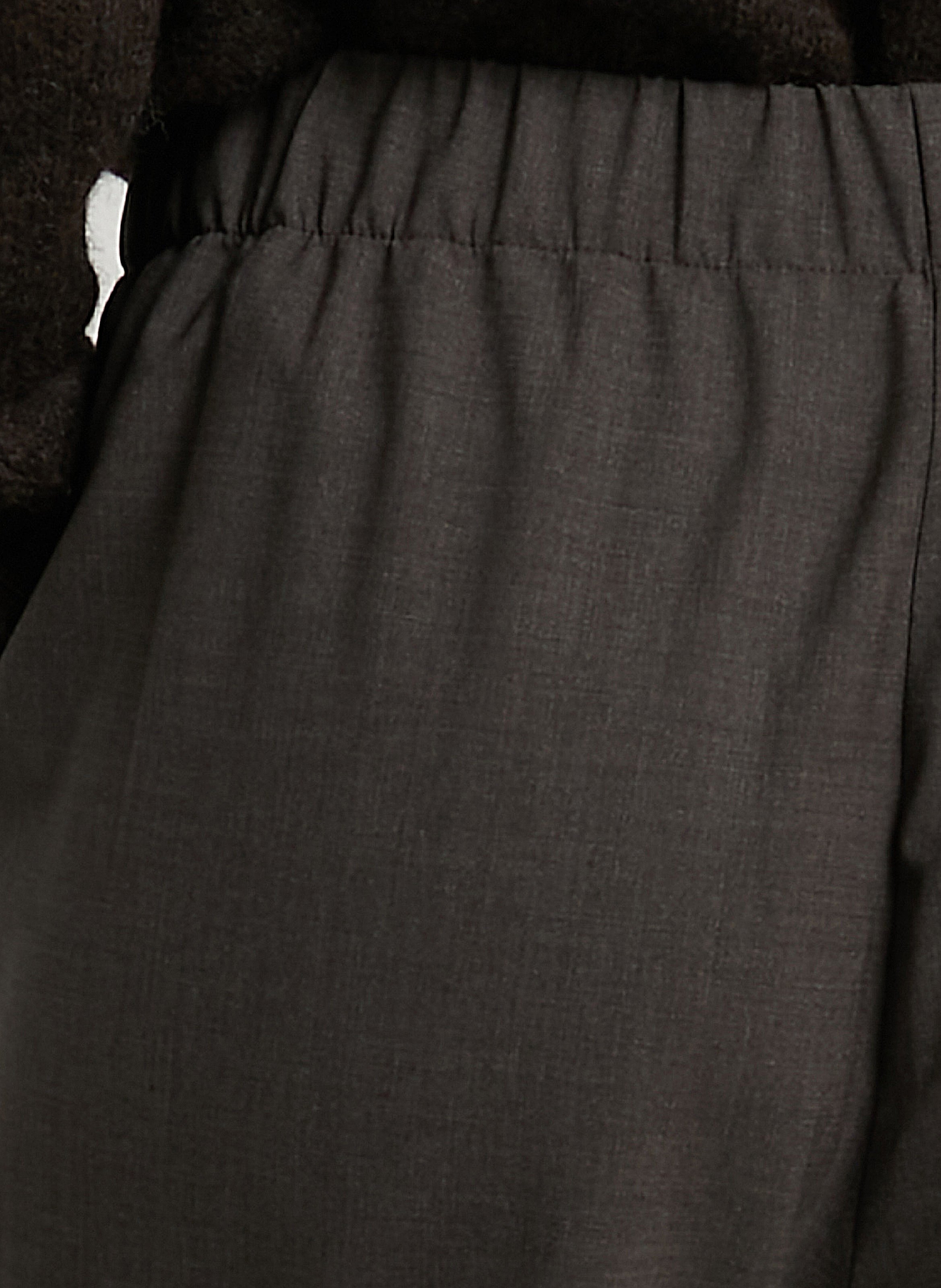 Pantalon à plis en laine vierge mélangée MASSCOB Marron