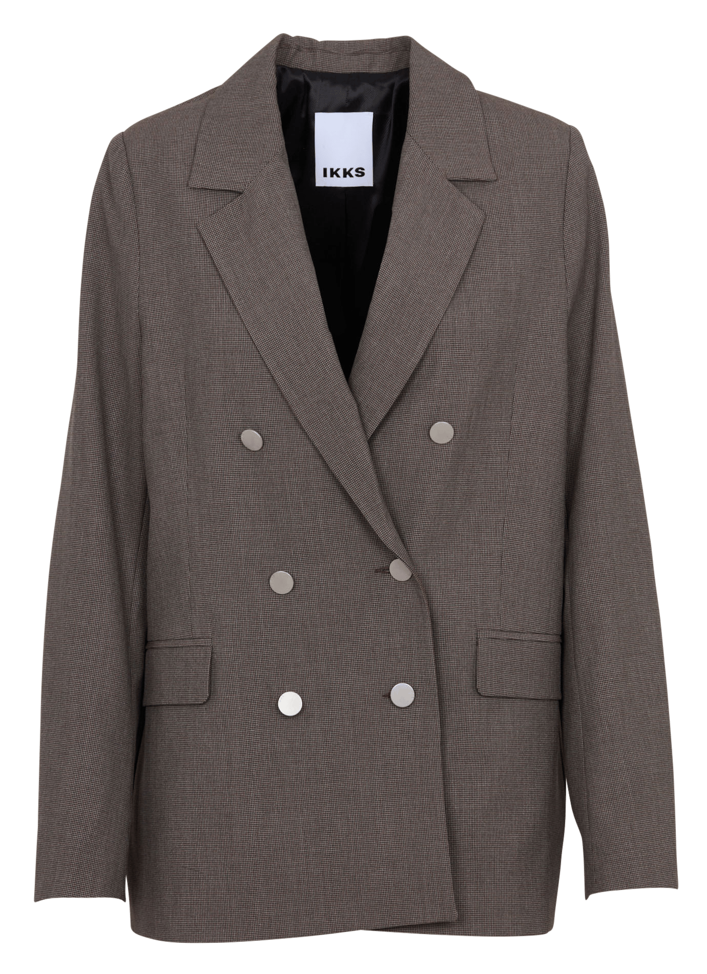 Gerade geschnittener Blazer mit Hahnentrittmuster IKKS Braun
