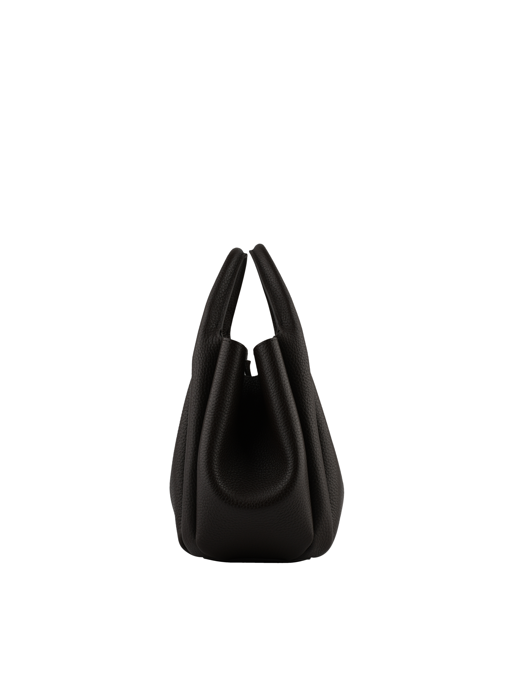 Calfskin leather handbag POURCHET Brown