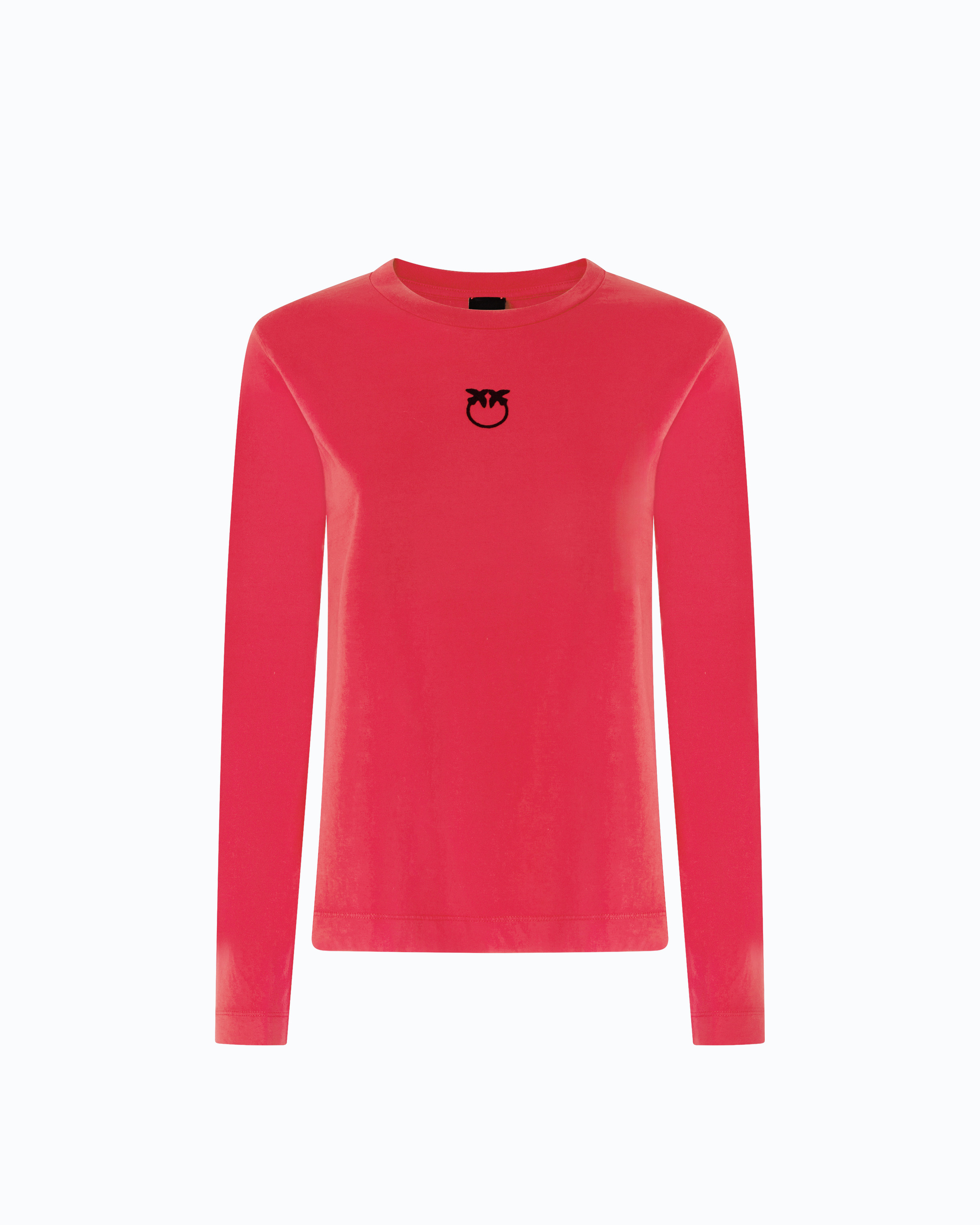 T-shirt with love birds logo PINKO Red