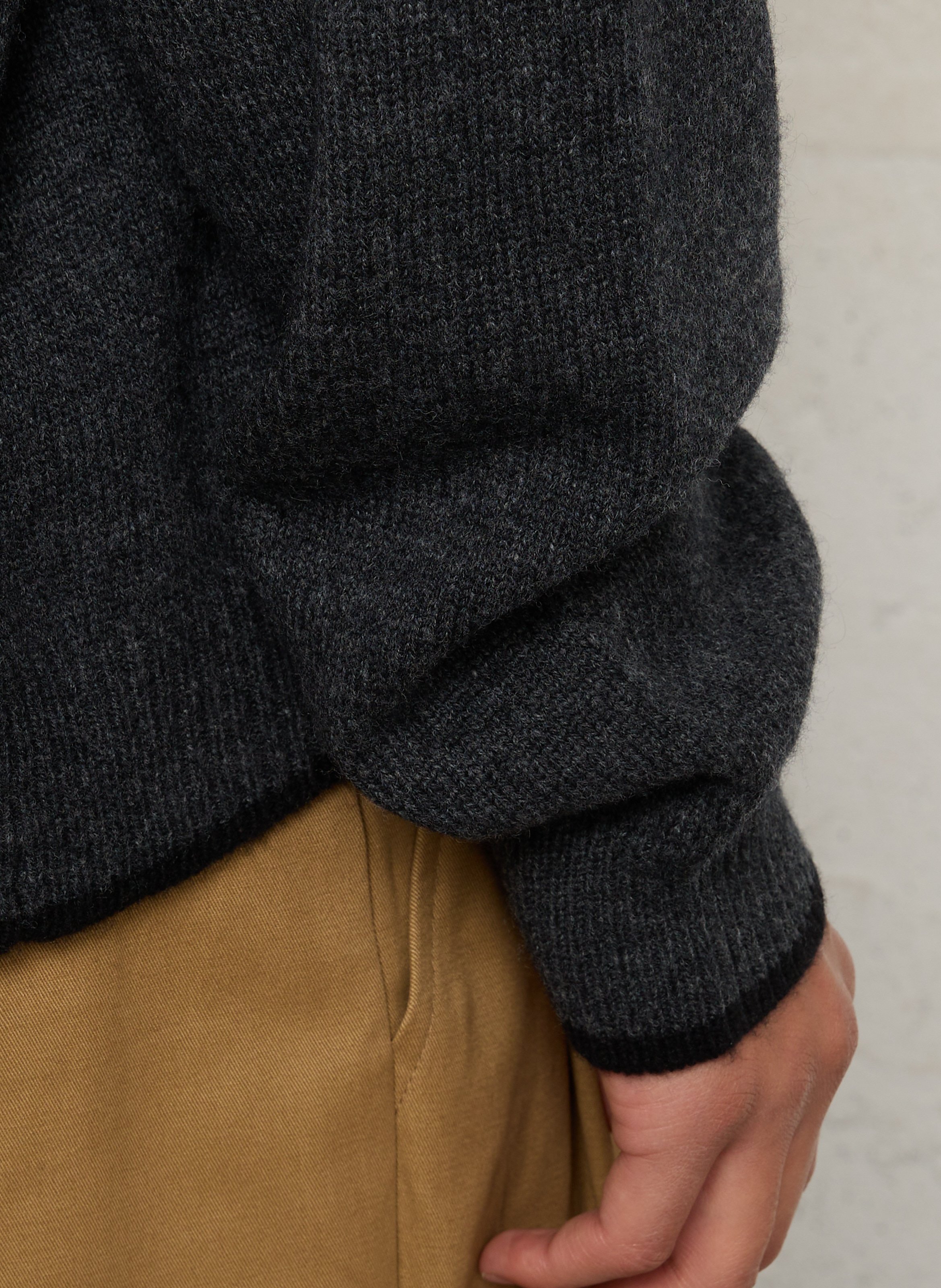 Gilet oversize en laine et cachemire MAJESTIC FILATURES Beige