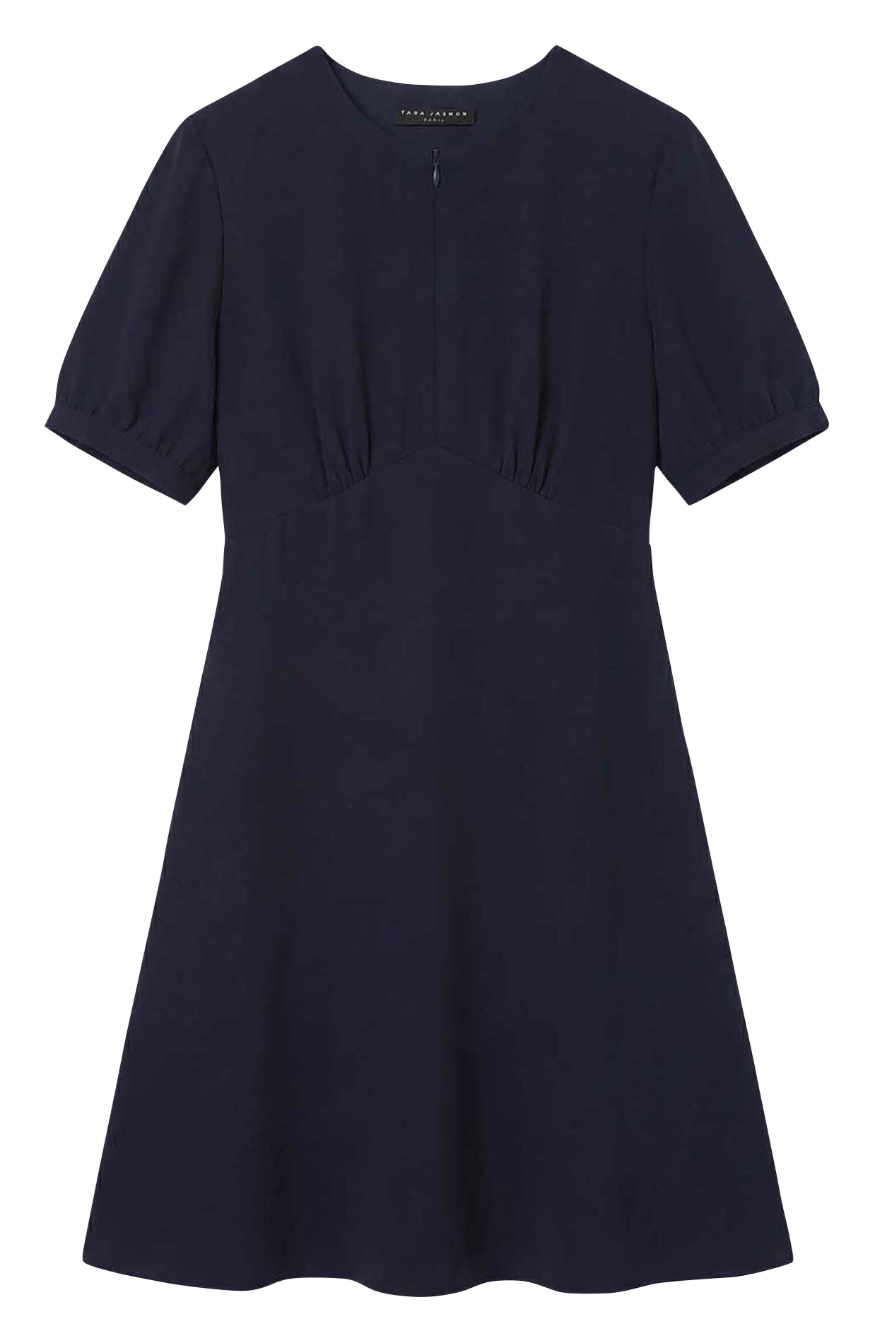 Kurzes ausgestelltes einfarbiges Kleid TARA JARMON Blau