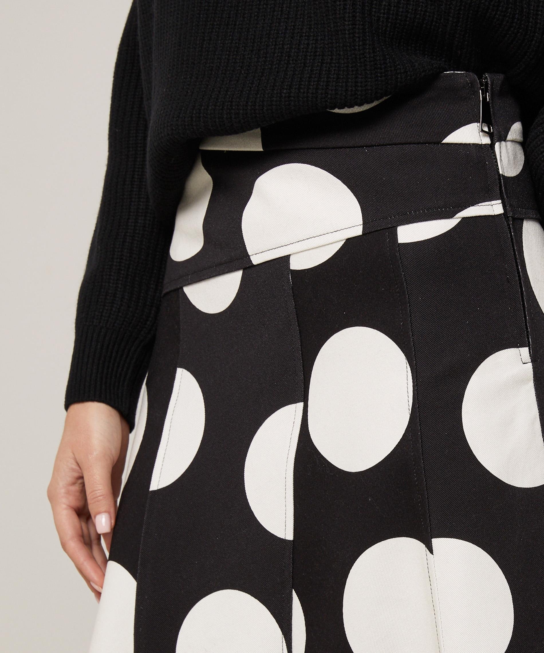 Asymmetrical long skirt in printed canvas RODIER White
