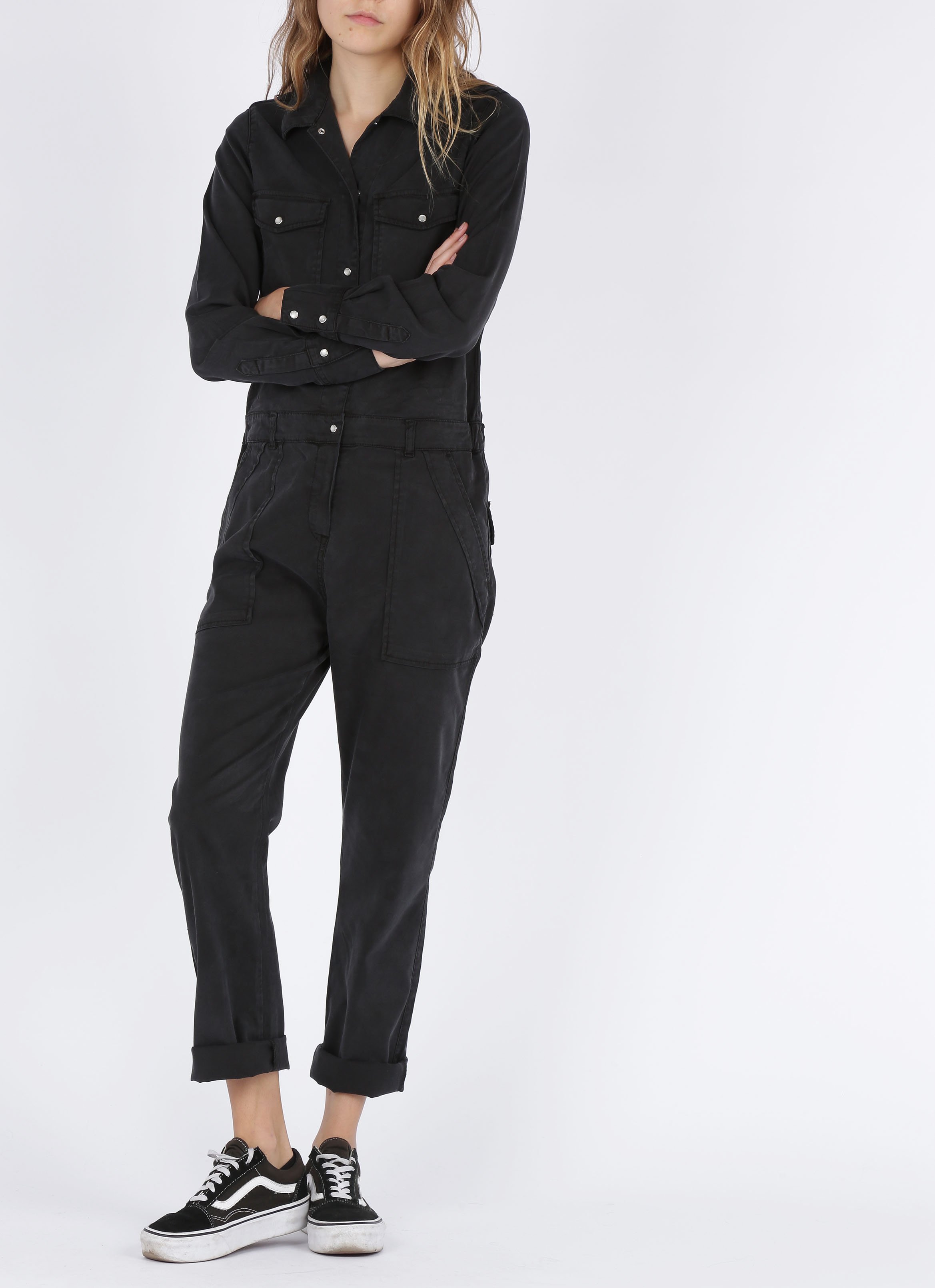 Jumpsuit van tencel ACQUAVERDE Zwart