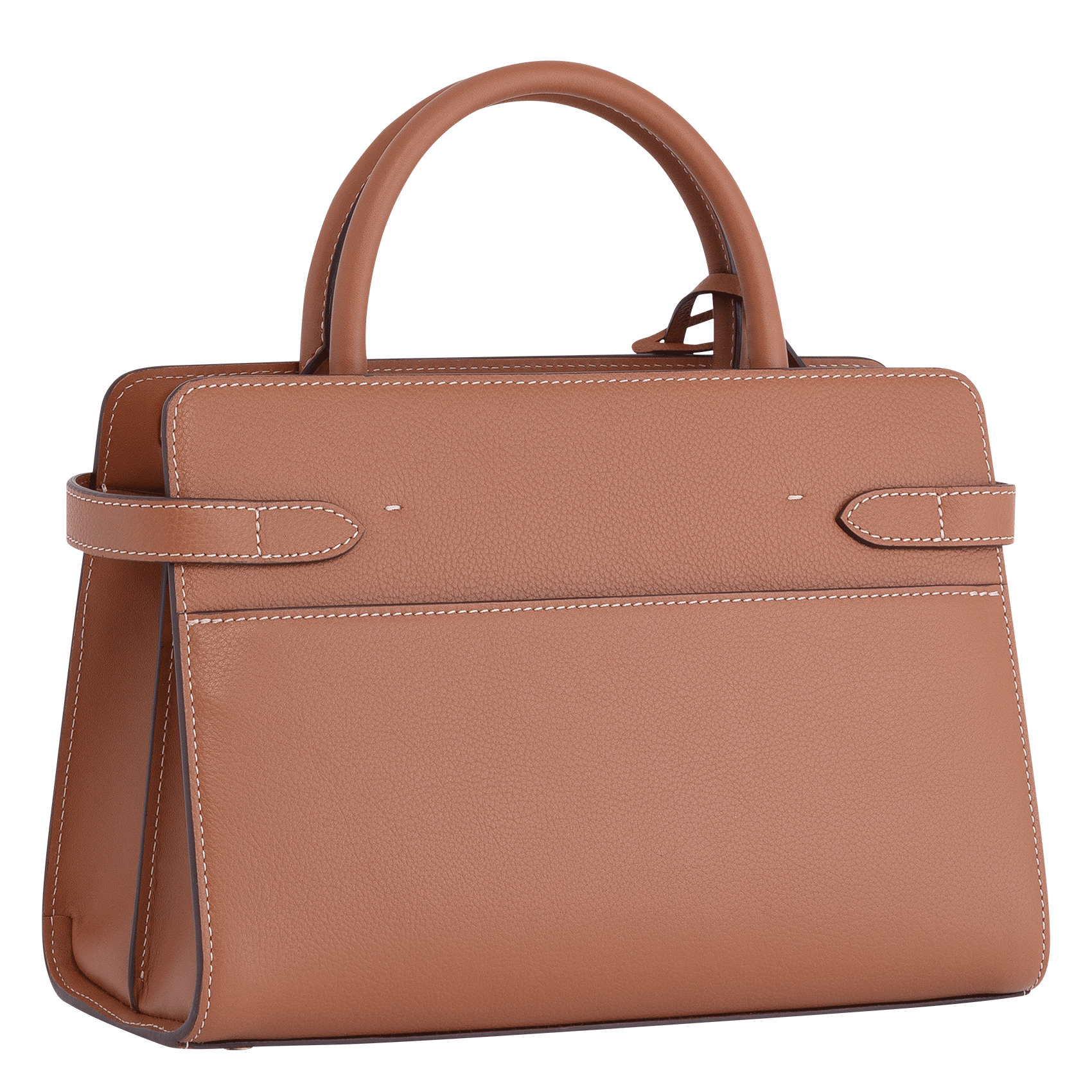 Sac à main en cuir grainé LE TANNEUR Marron