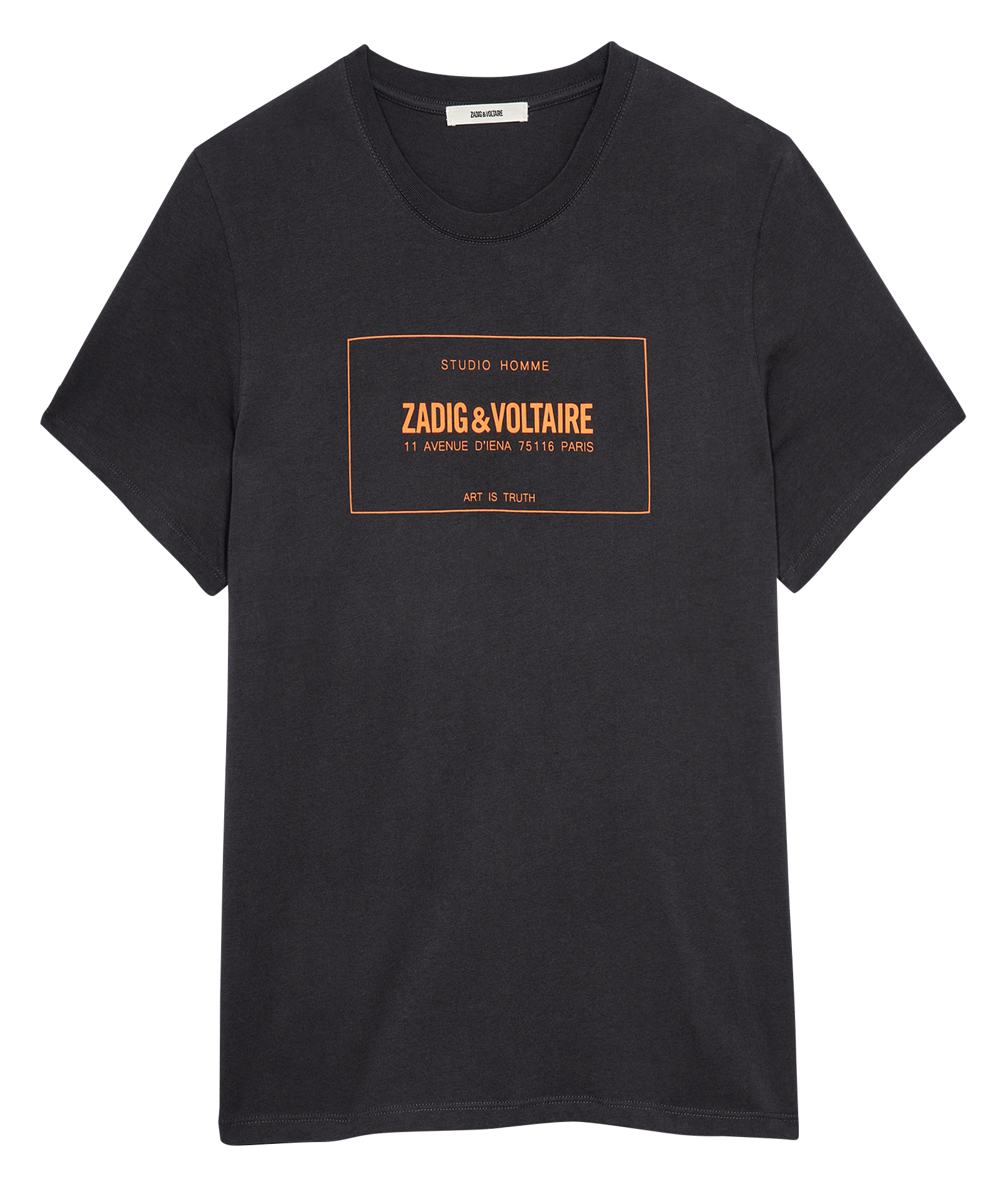 Teeshirt Col Rond En Coton Silver Zadig&voltaire Homme Place des