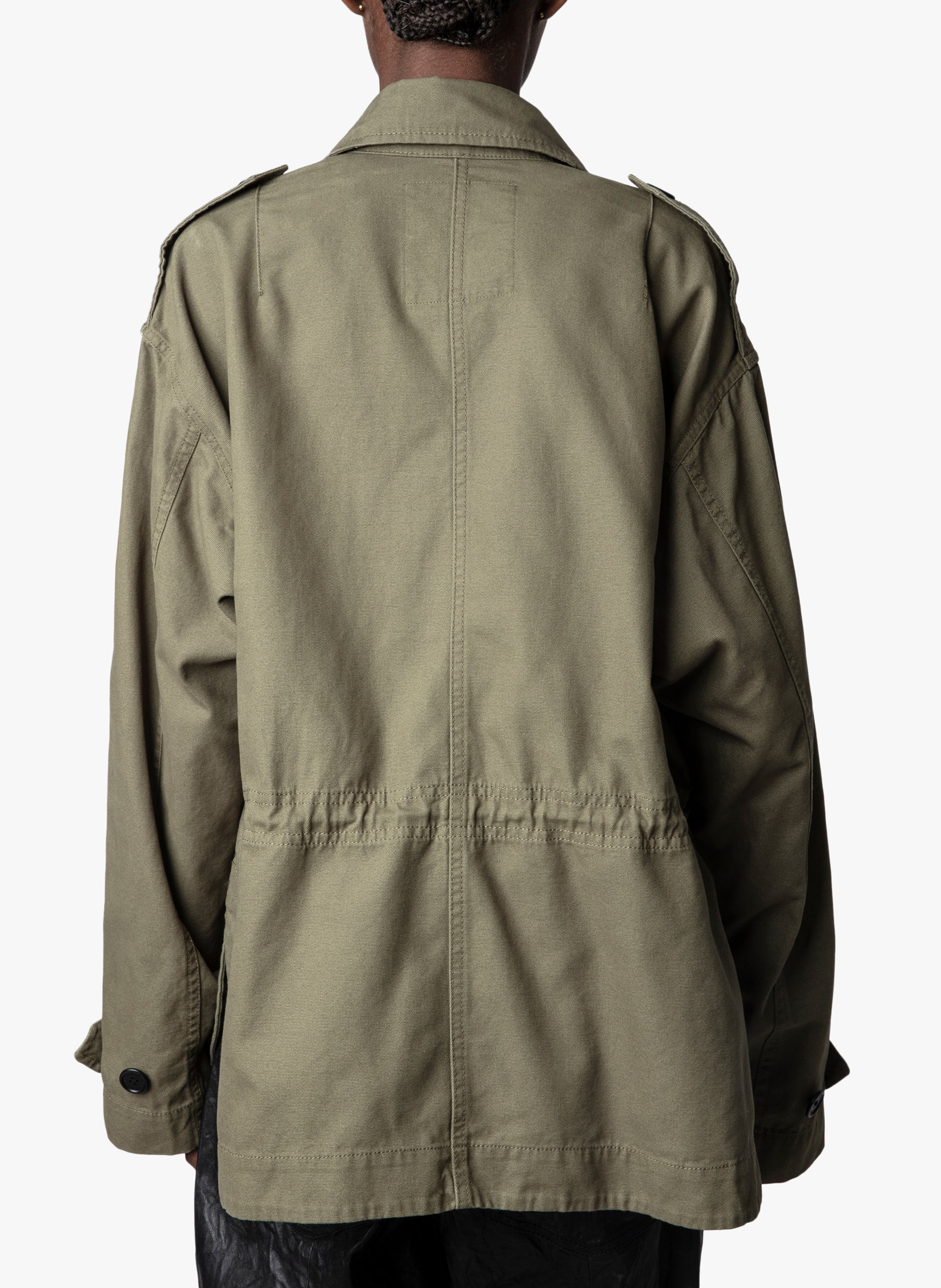 Embroidered Cotton Military Jacket Pickle Zadig&voltaire Women