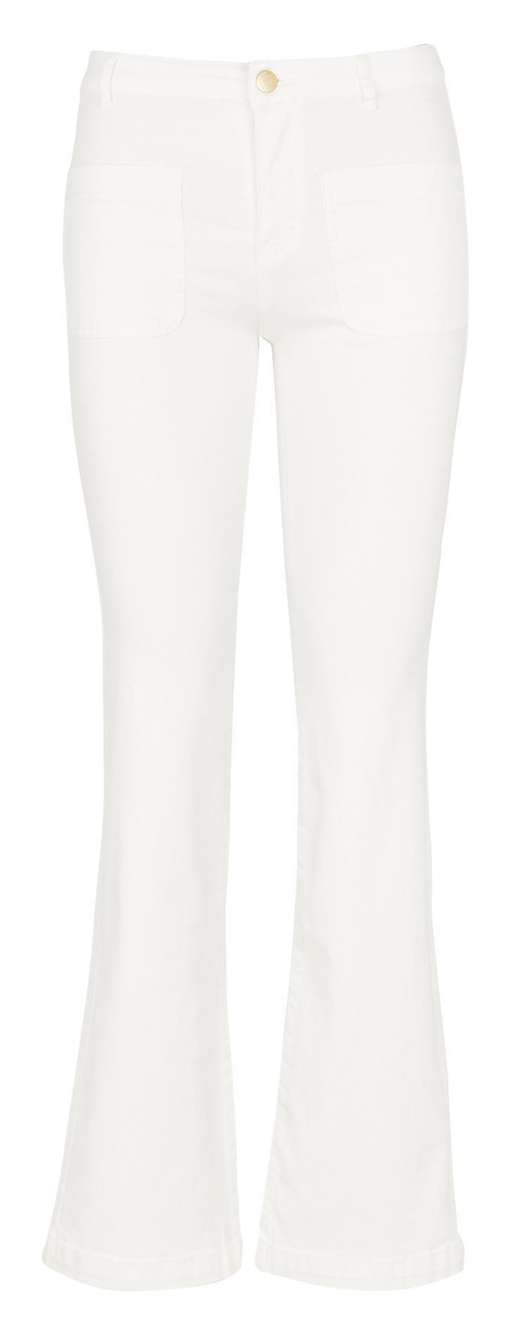 Jean droit en coton stretch LA PETITE ETOILE Beige