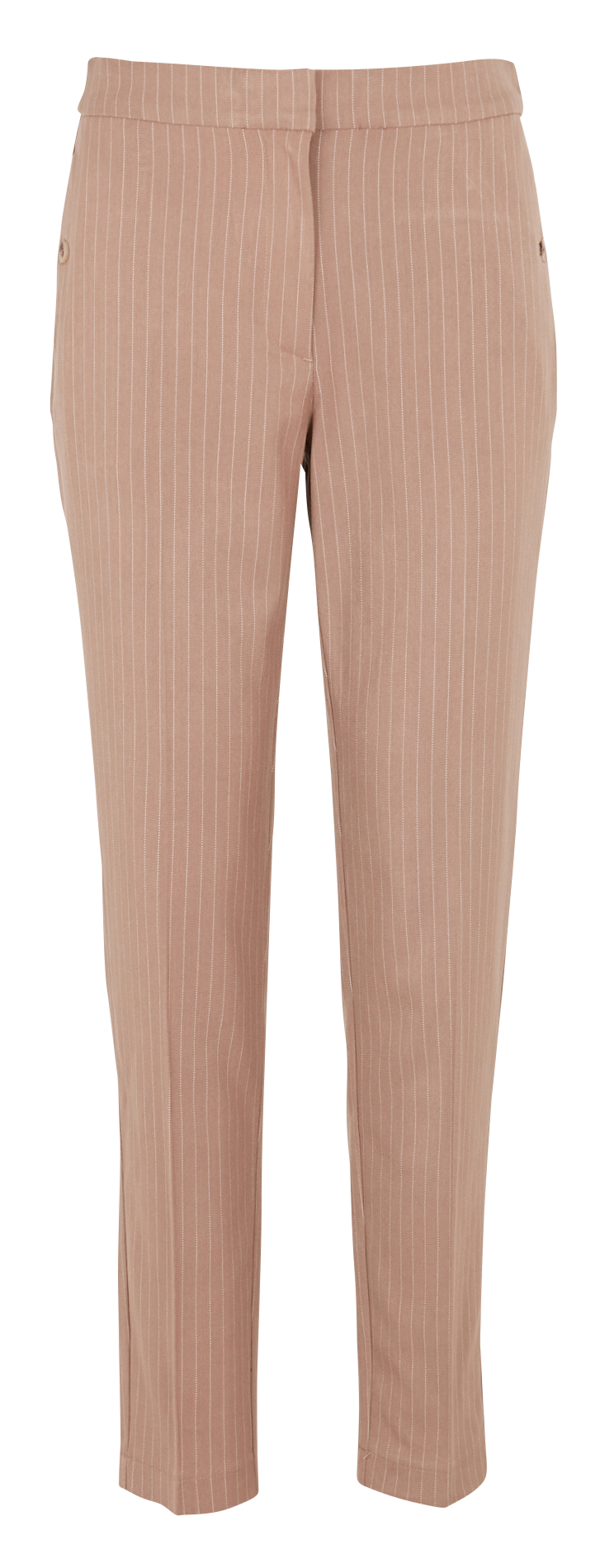 Broek met hoge taille en toelopende pijpen VILA Bruin