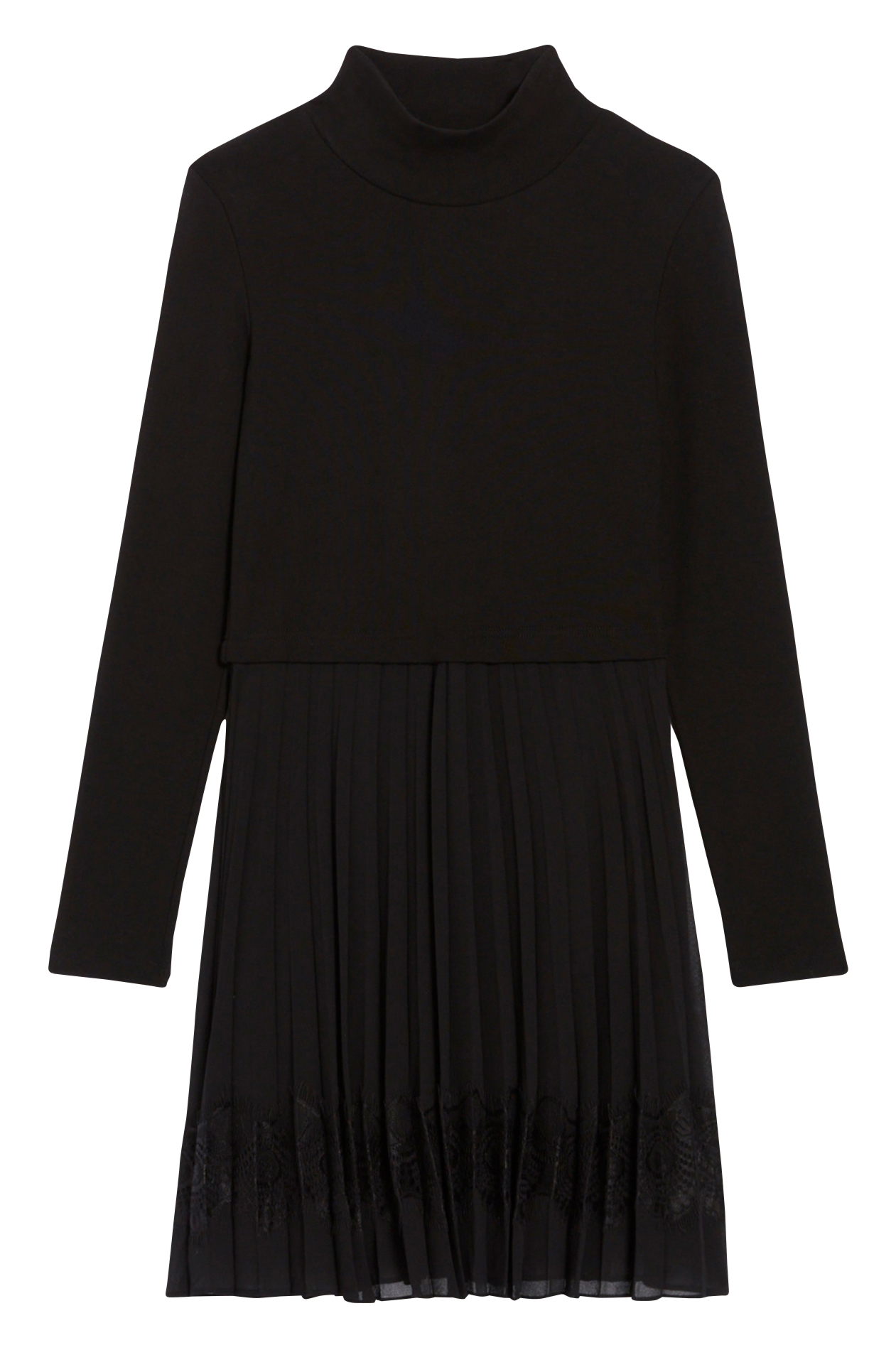 Robe courte col montant plissée CLAUDIE PIERLOT Noir